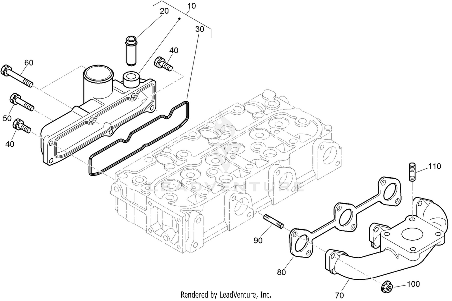 Inlet and Exhaust Manifold Assembly