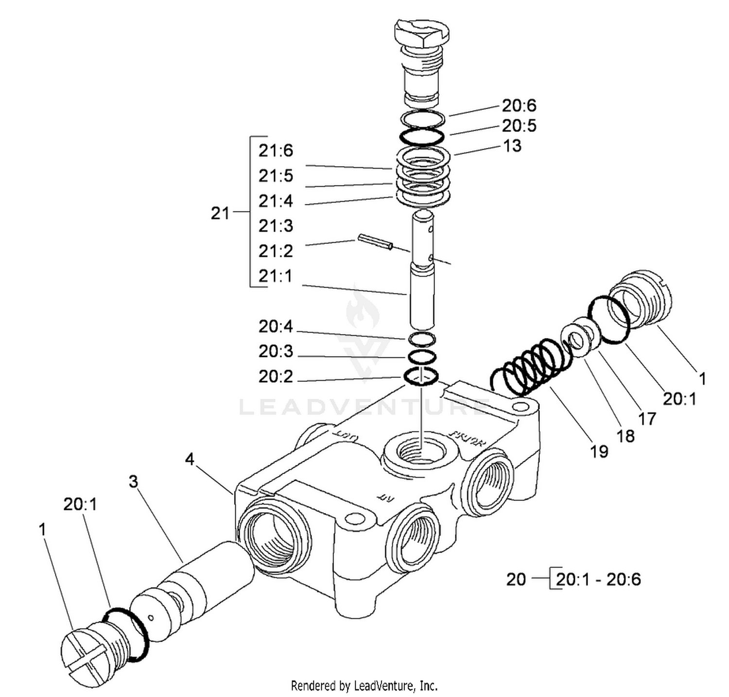 Priority Flow Control Valve Assembly No. 58-5490