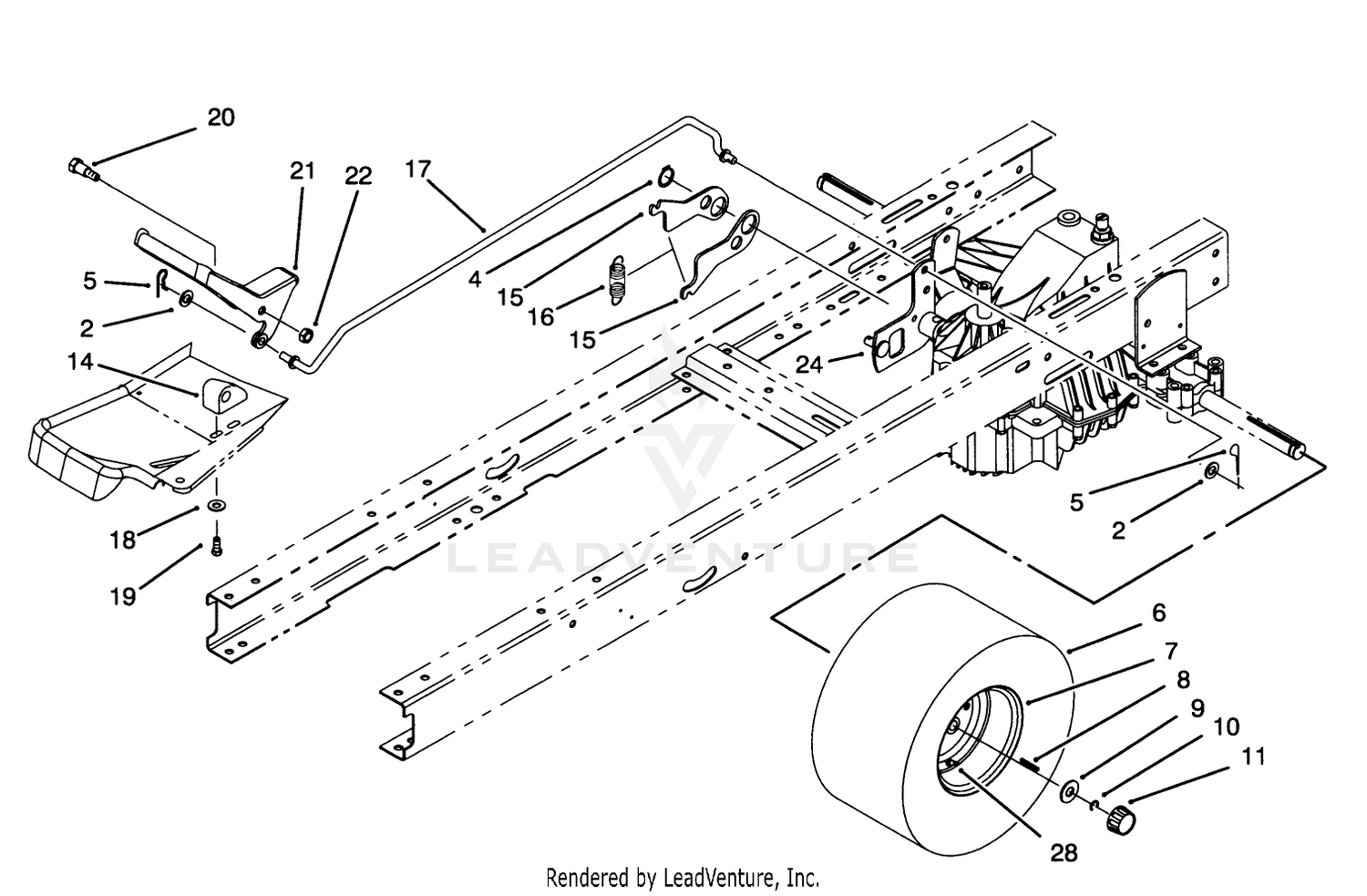 Speed Control  Rear Wheel Assembly