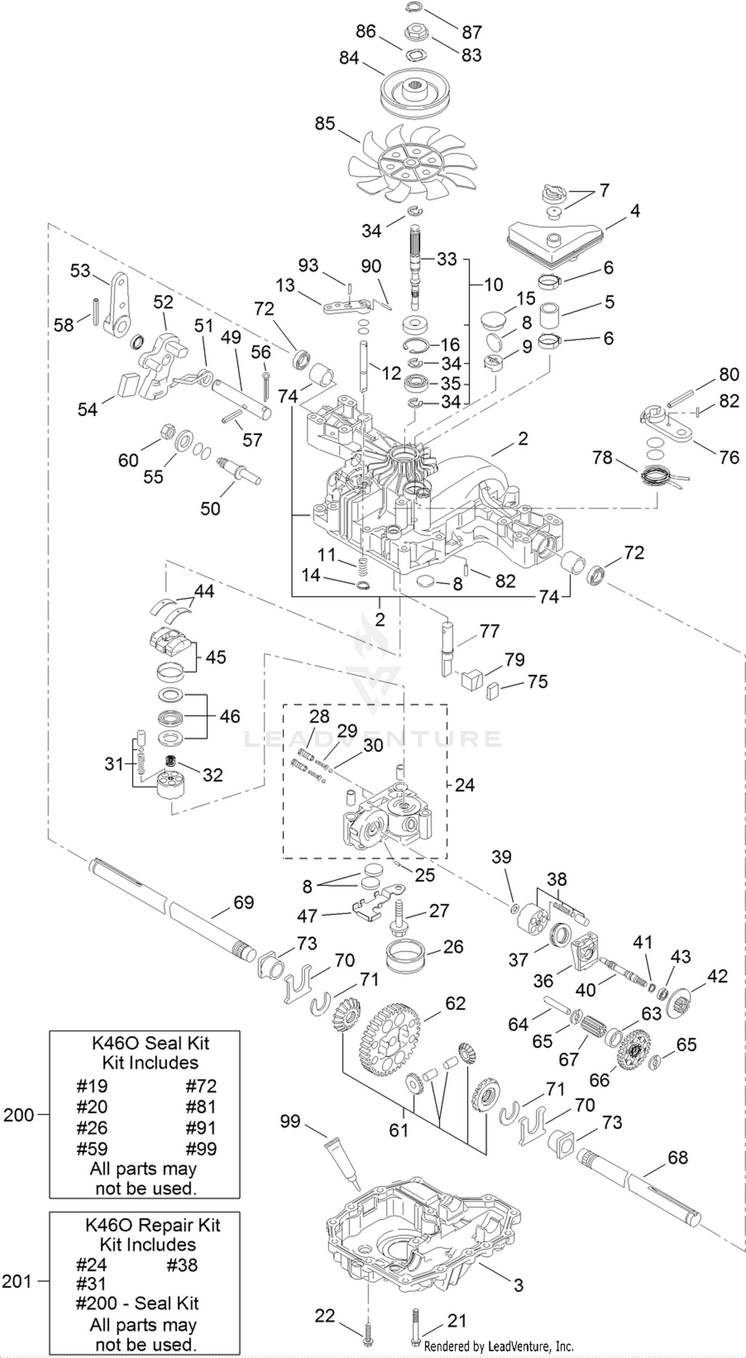 Transaxle Assembly No. 121-0900