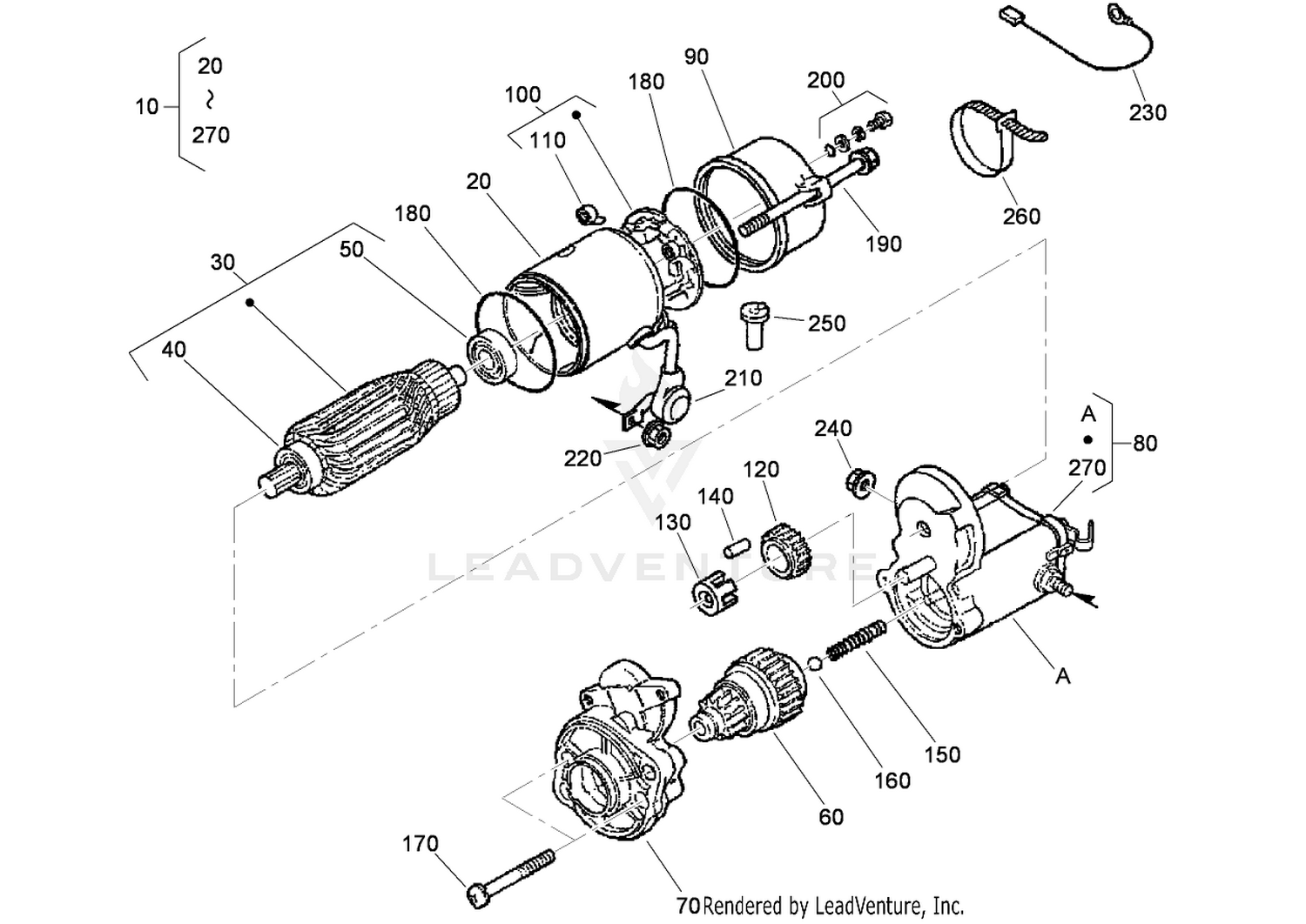 Starter Assembly No. 98-9705