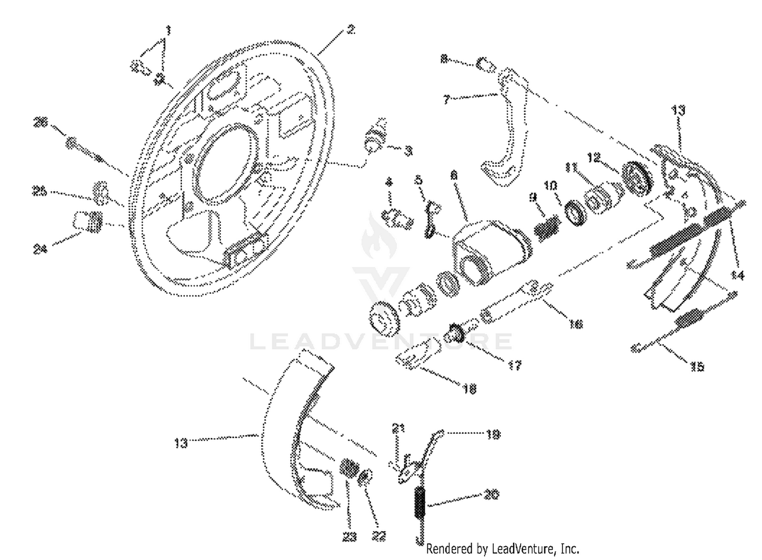 REAR BRAKE ASM