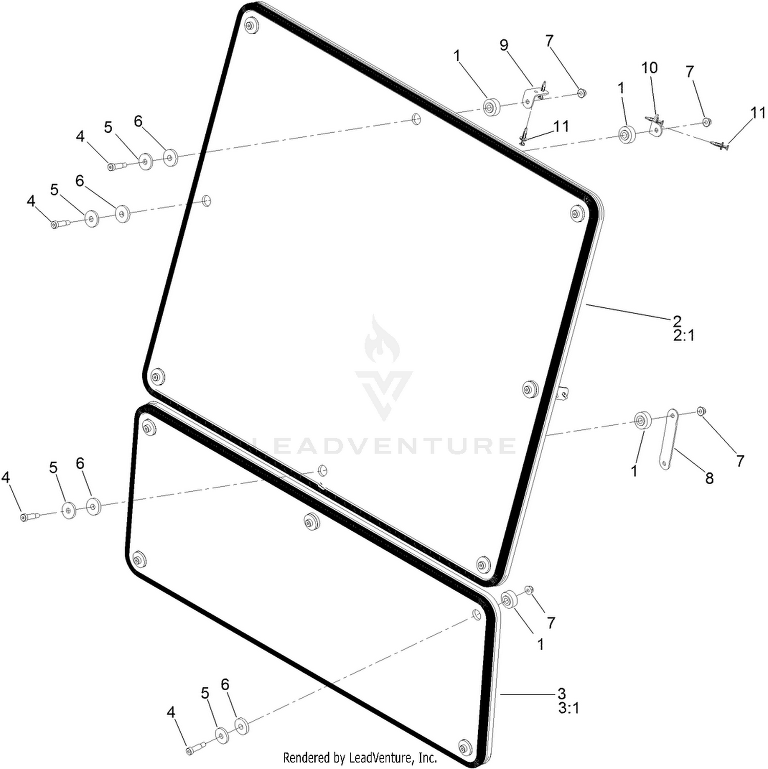 Polycarbonate Windshield Assembly