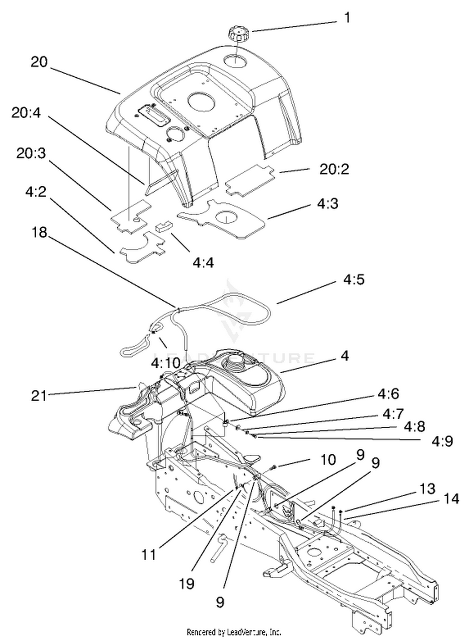 Fender  Fuel System Assembly