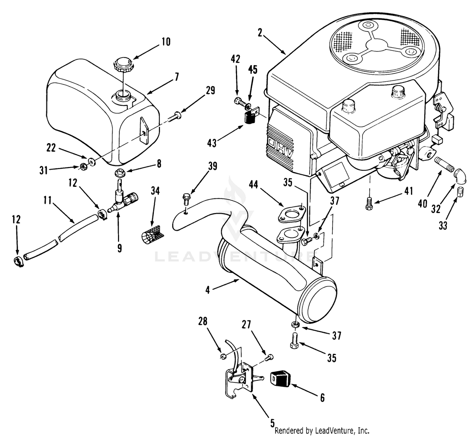 Engine Fuel  Exhaust Assembly