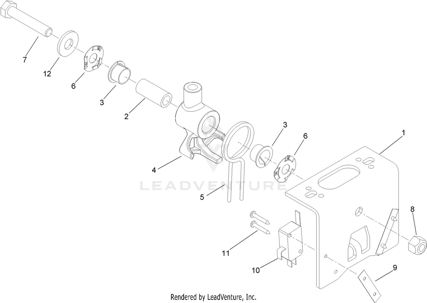 Joystick Bracket Assembly No. 106-4167