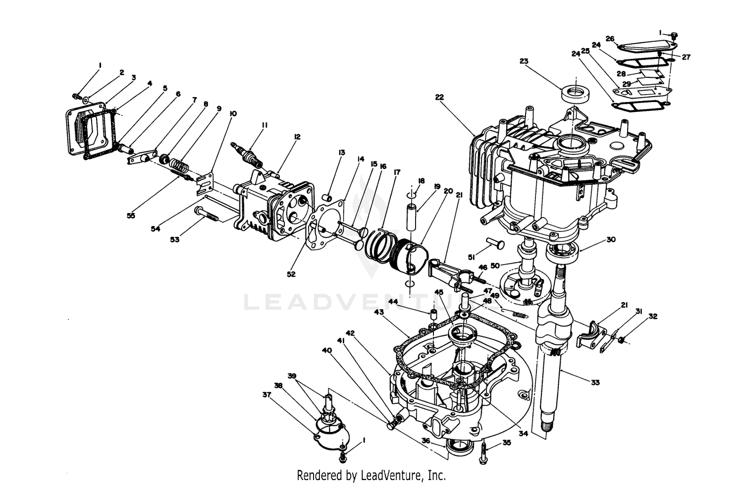 Crankcase Assembly (continued) (engine Model No. Vmj8)