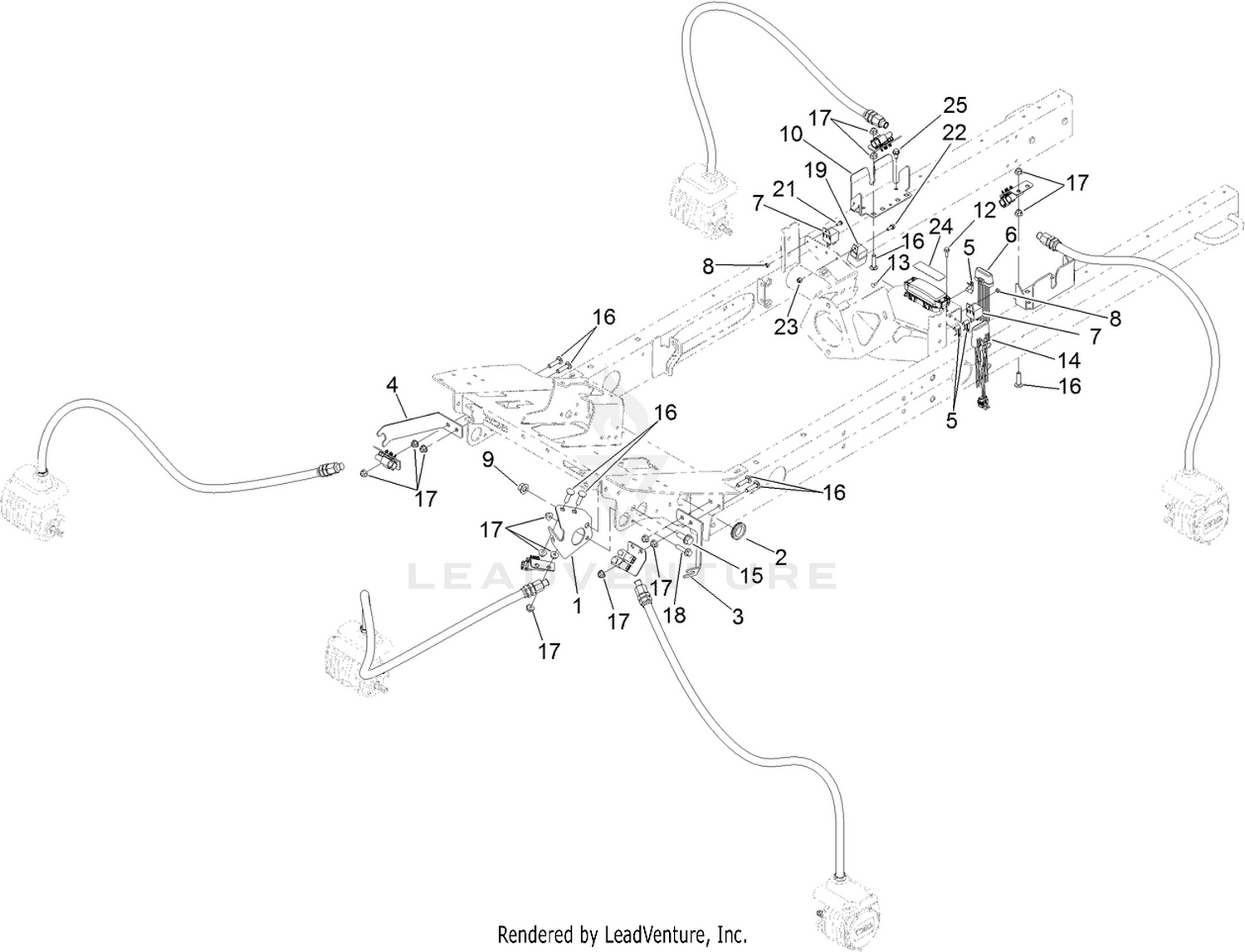 Reel Motor Plumbing Assembly