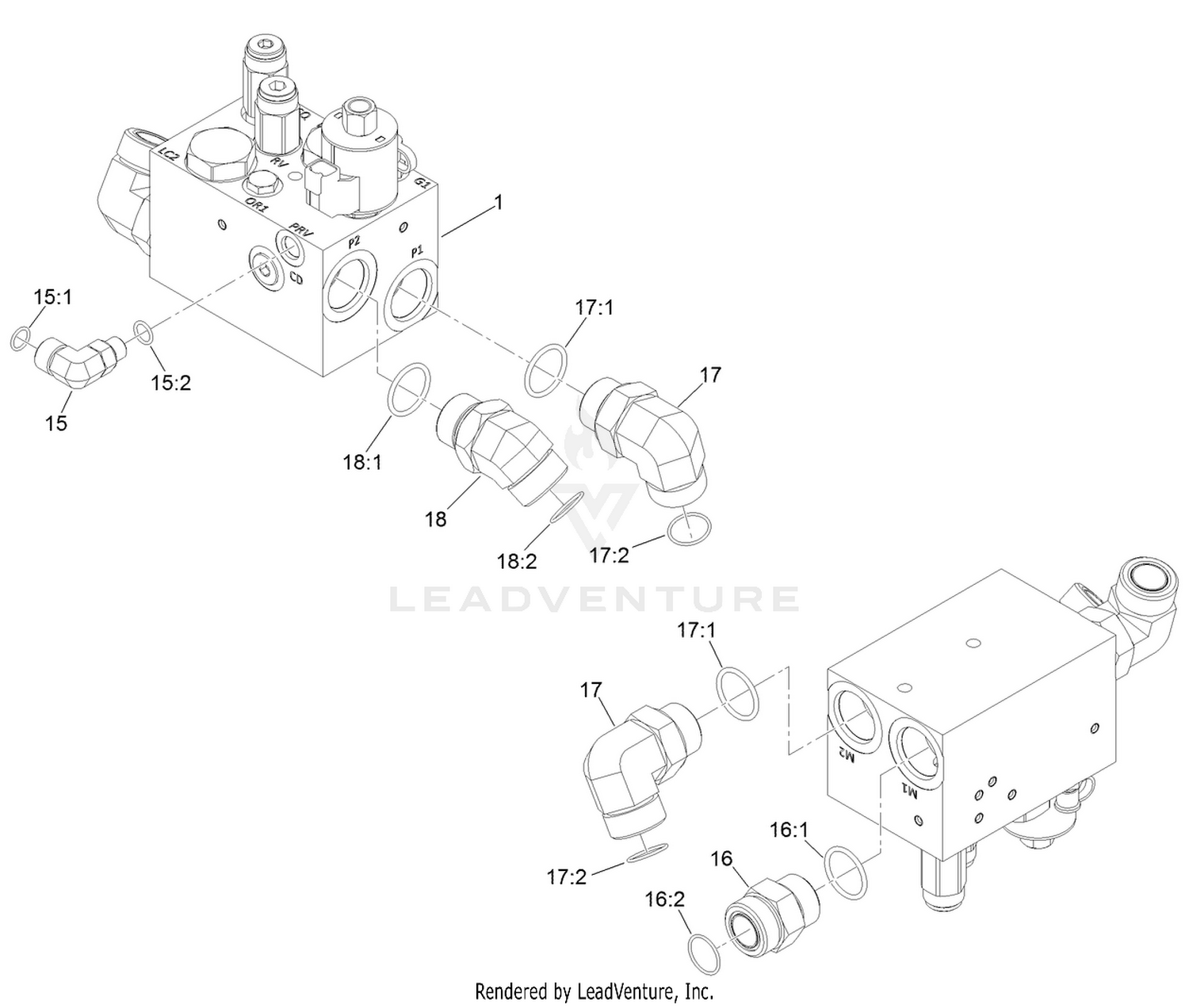 RH Cutting Deck Drive Valve Assembly