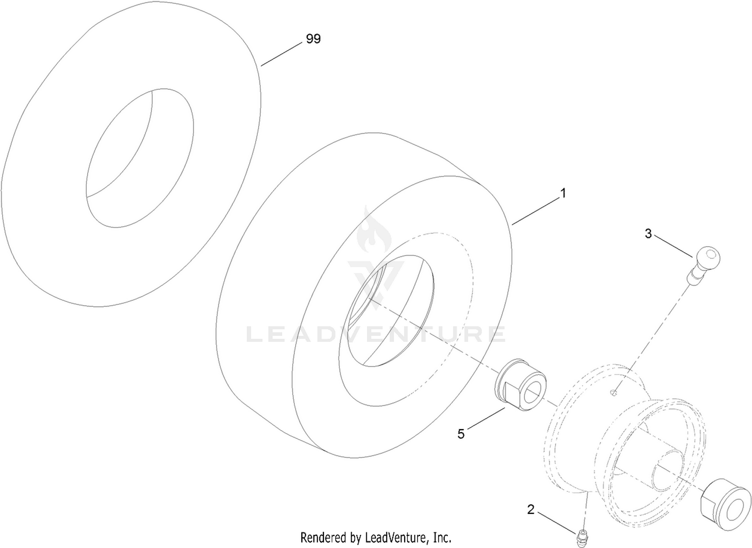 Caster Wheel Assembly No. 120-5515