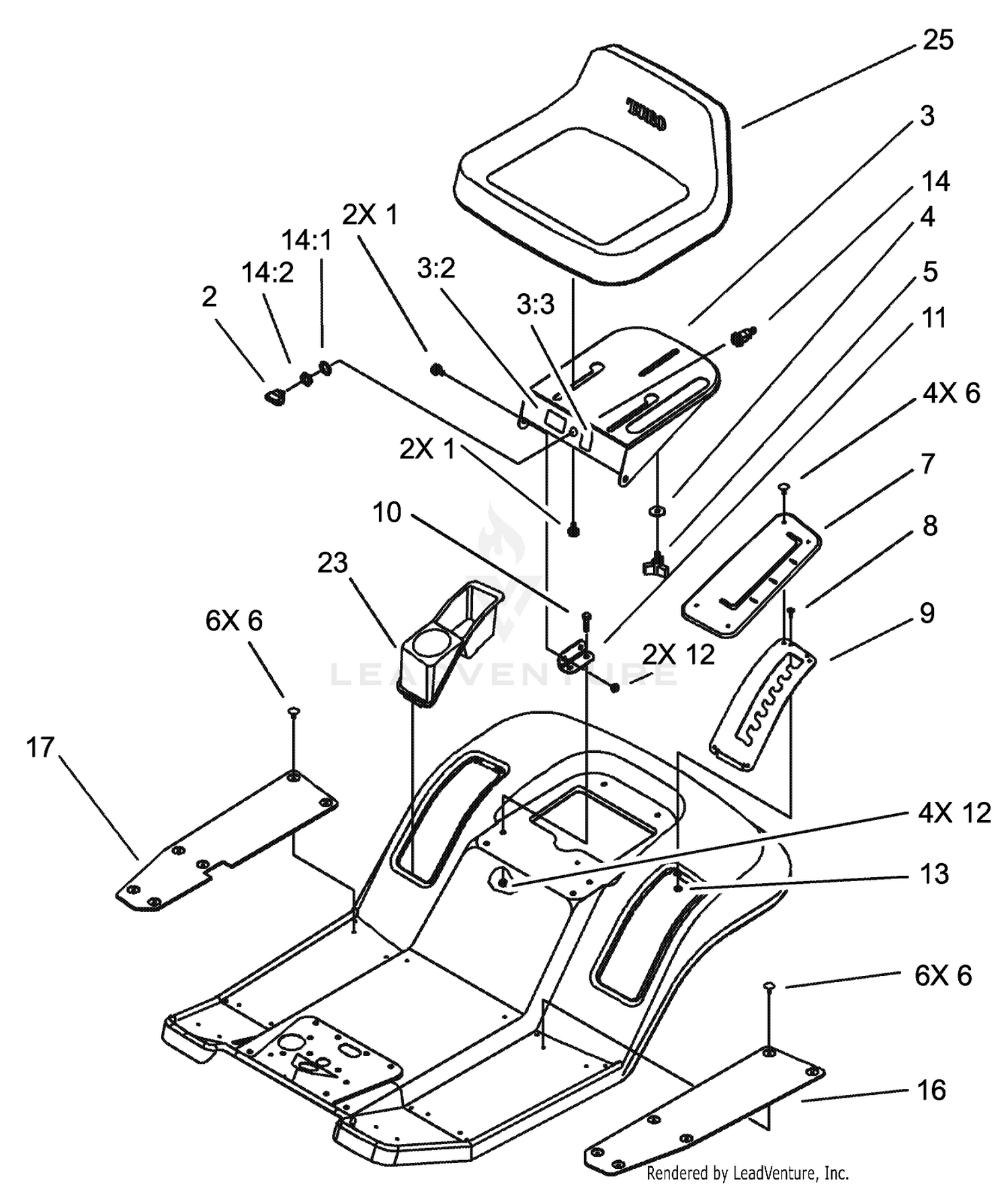 Rear Body and Seat Assembly