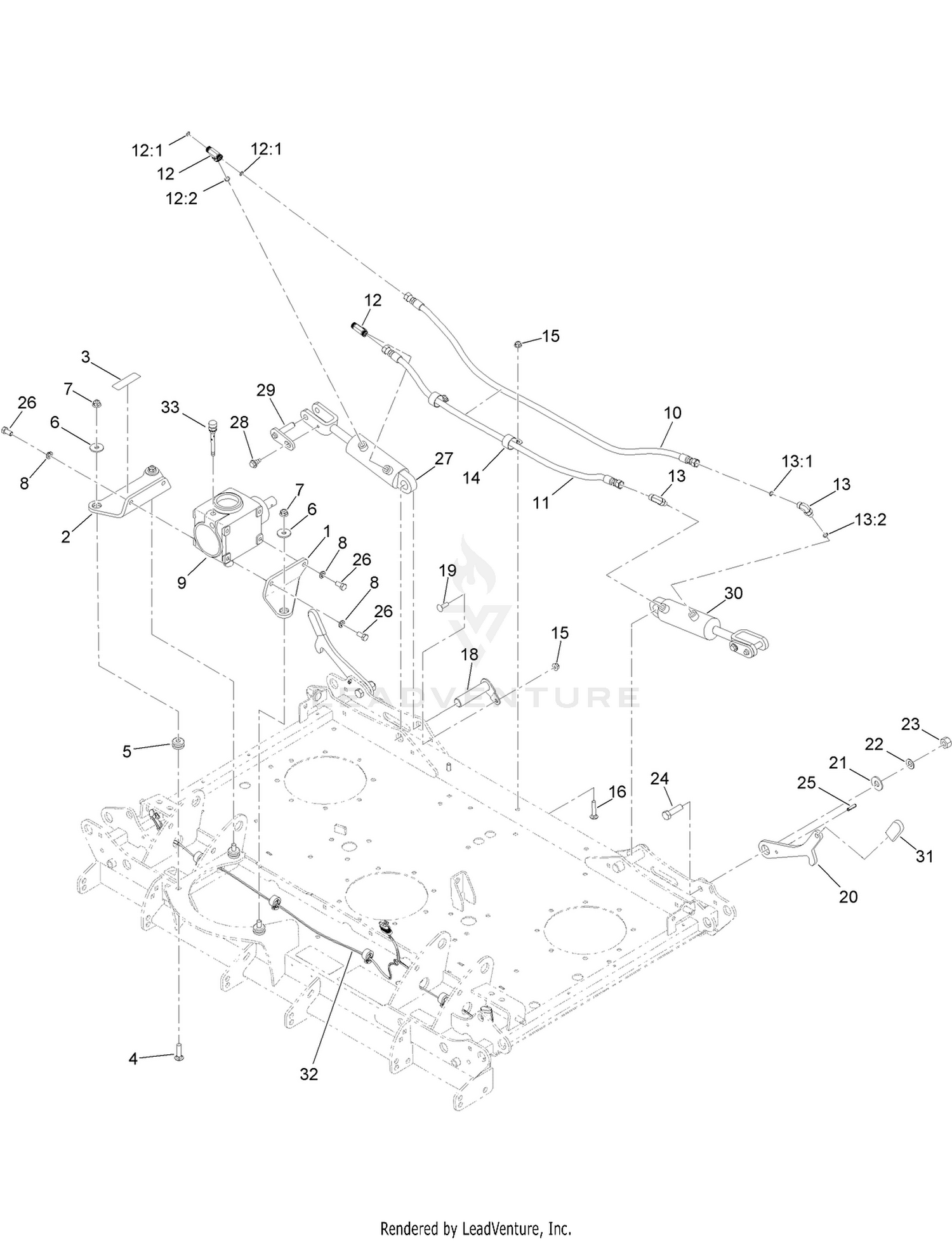 Gearbox and Hydraulics Assembly
