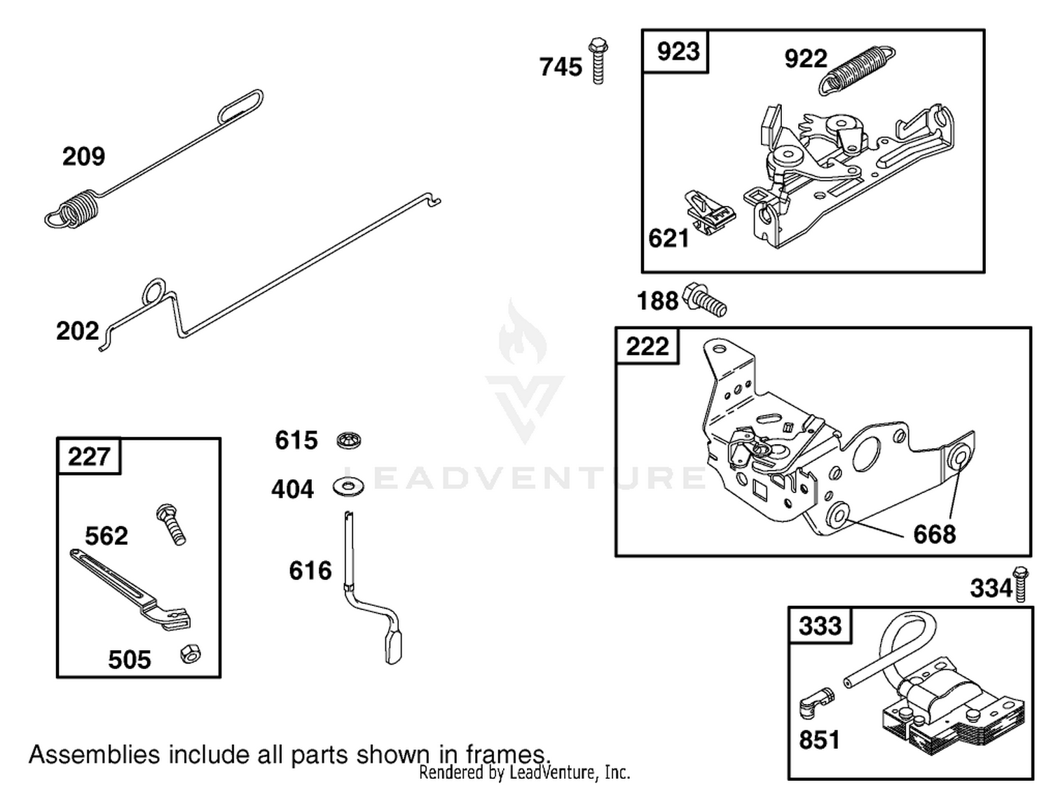 Governor Assembly Briggs and Stratton Model 12F802-1770-B1