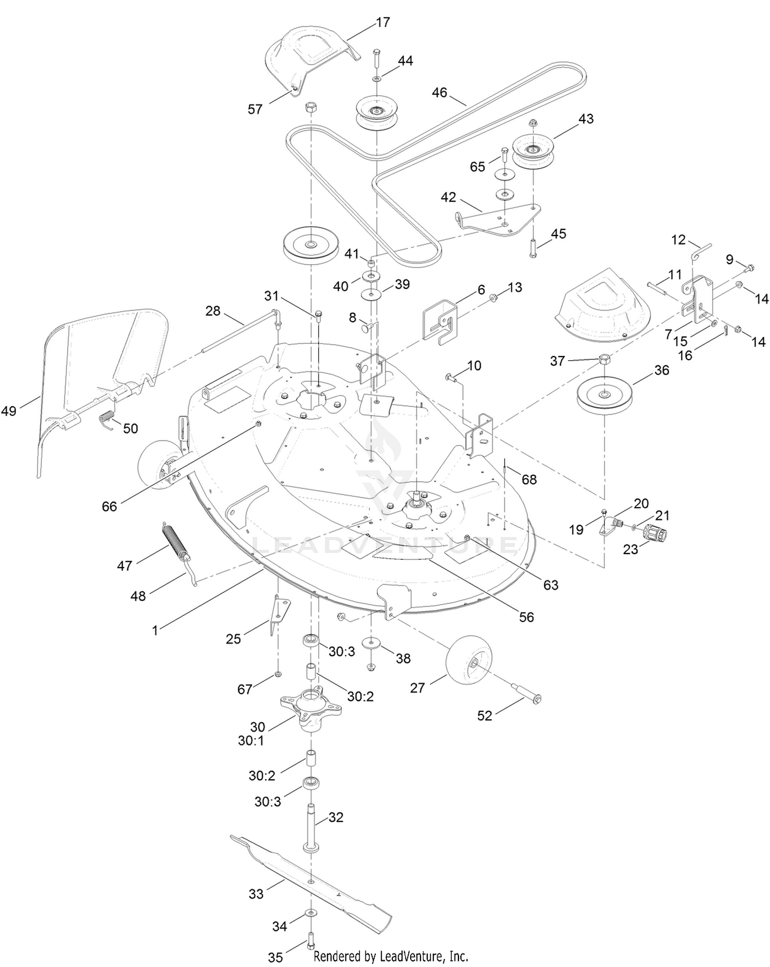 42 Inch Deck Assembly