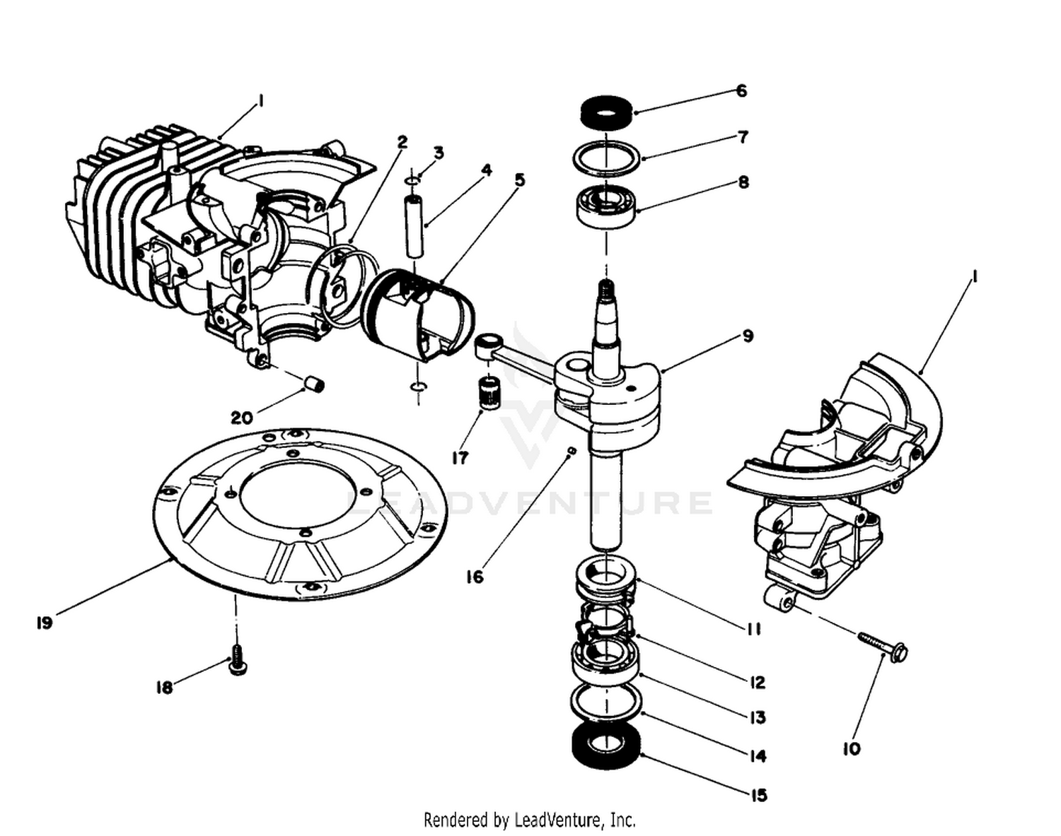Crank Shaft Assembly (model No. 47pl0-1)