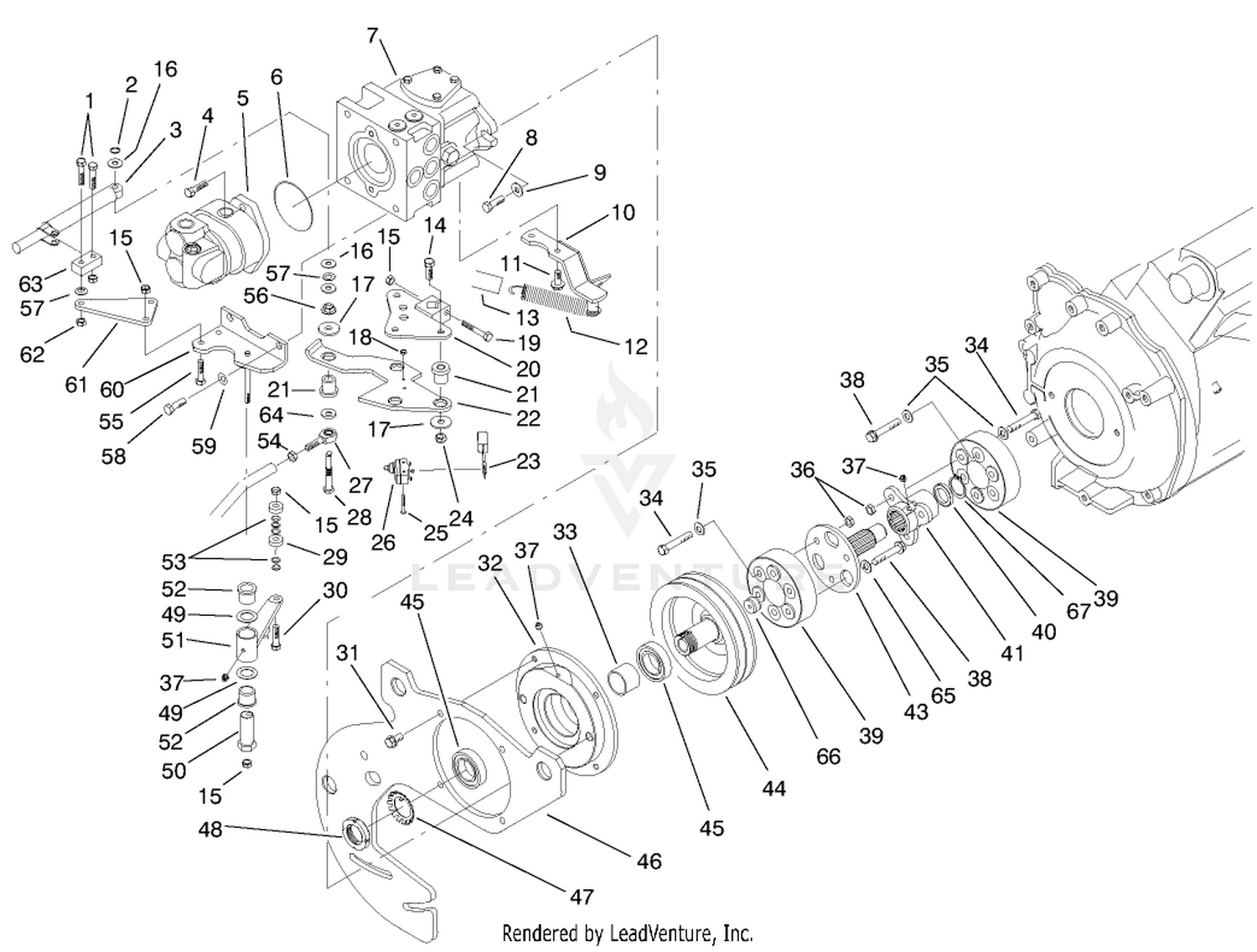 Hydraulic Pump Installation Assembly