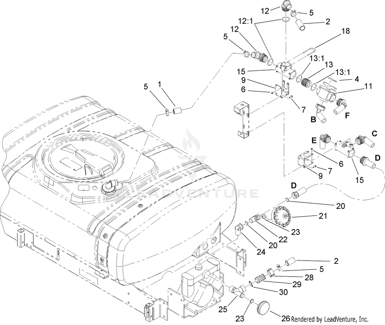 Upper Sprayer Component Assembly