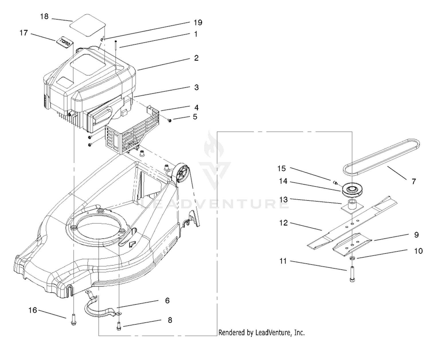 Engine And Blade Assembly