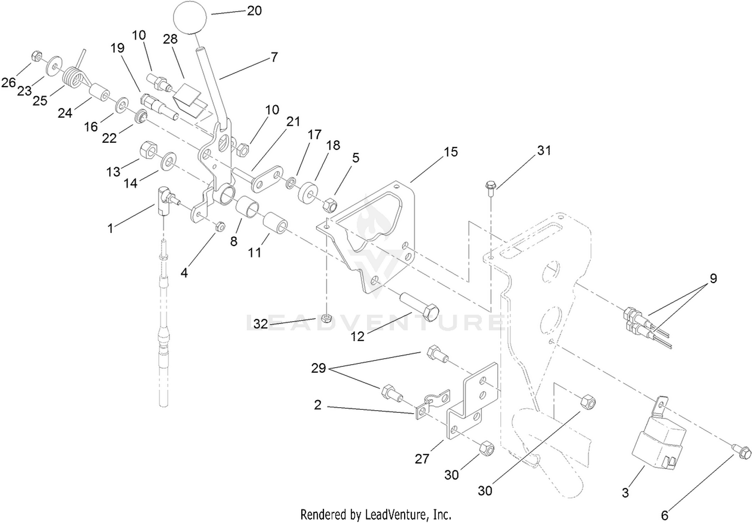 Speed Selector Lever Assembly
