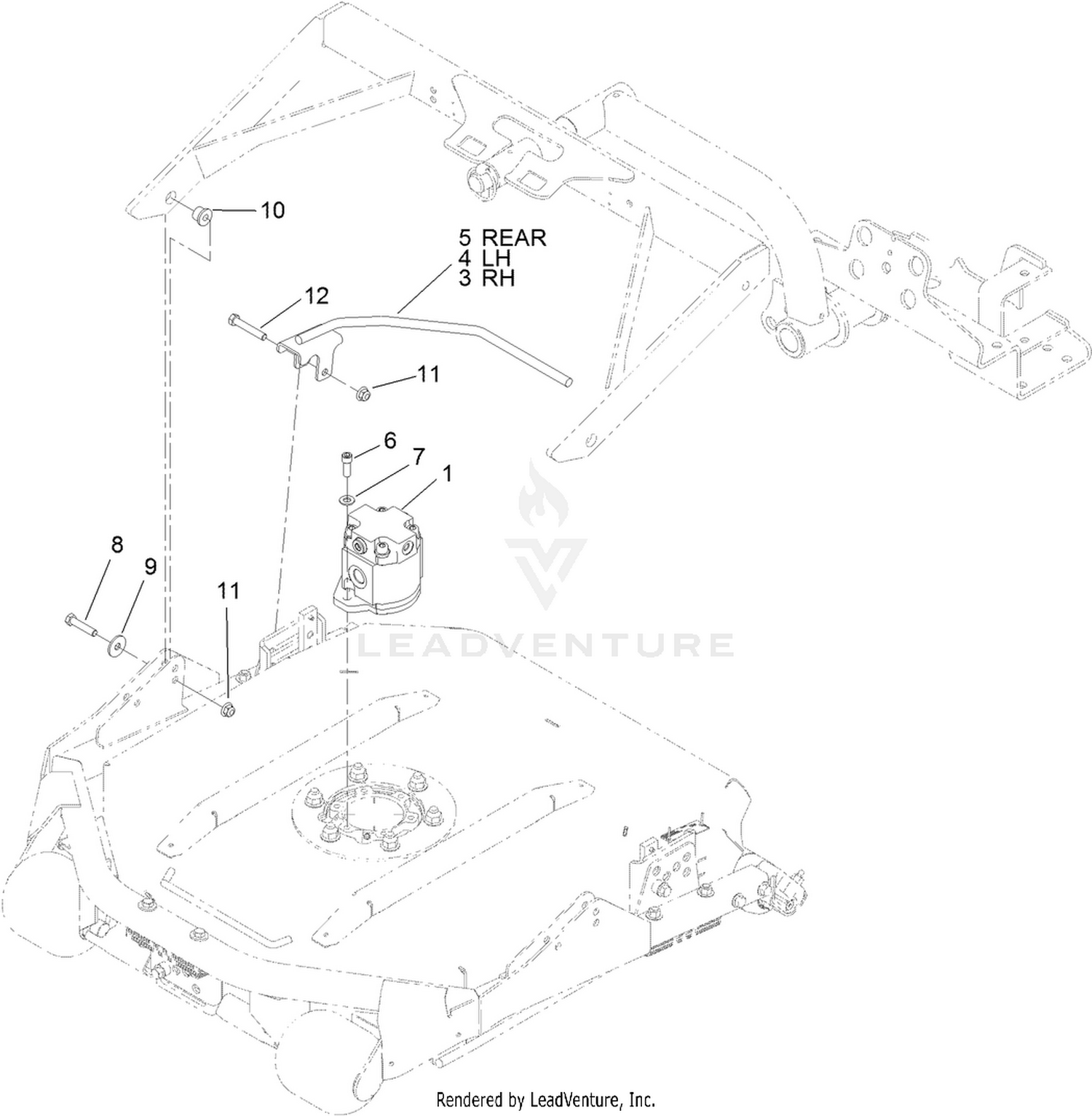 Hydraulic Motor and Cutting Unit Assembly