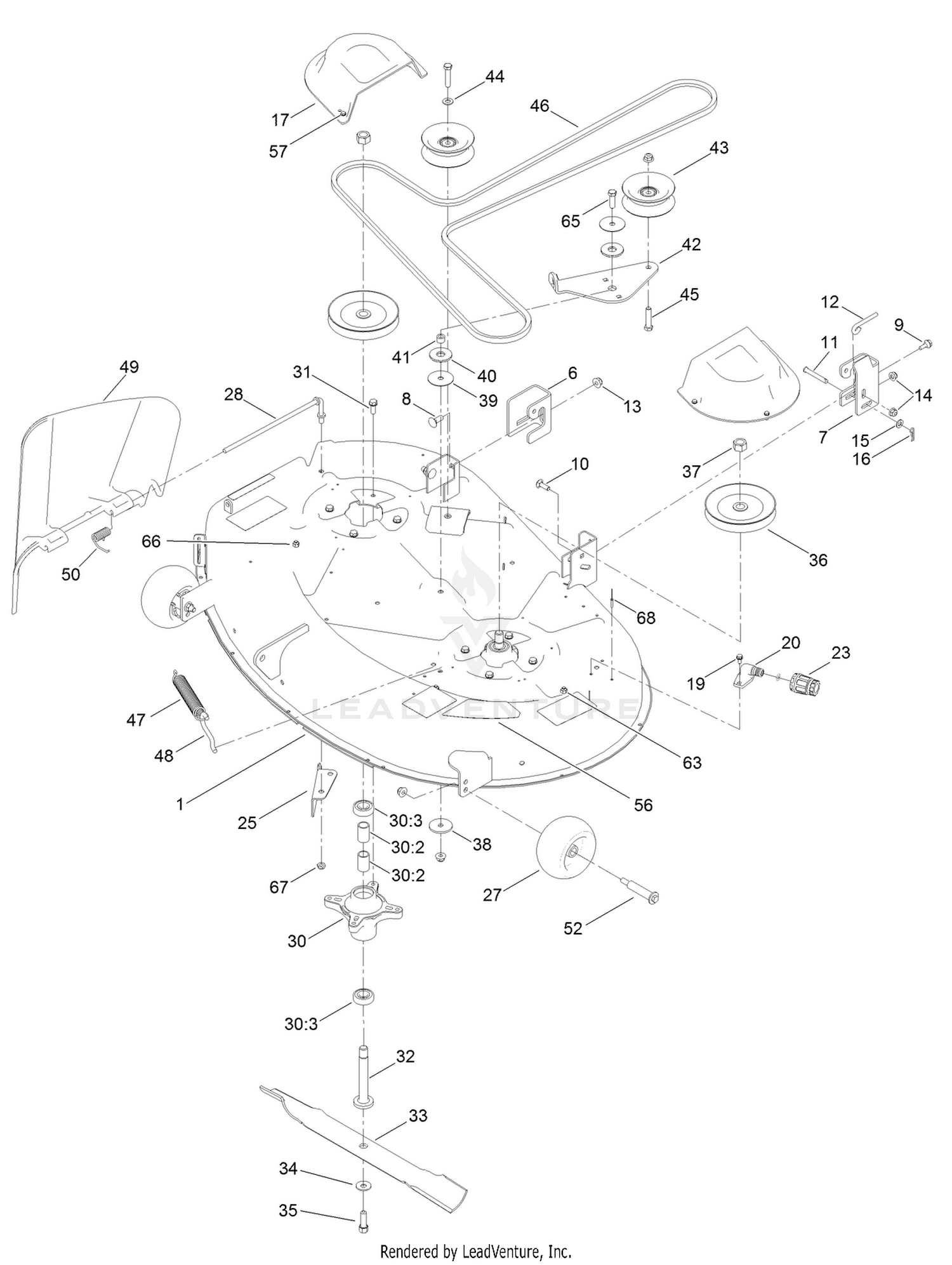 42 Inch Deck Assembly