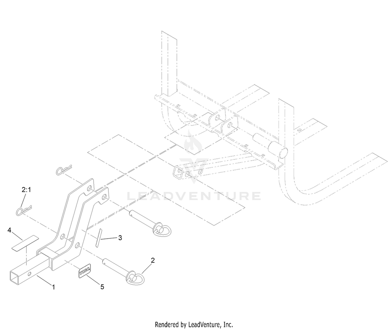 Draw Bar Hitch Kit Assembly