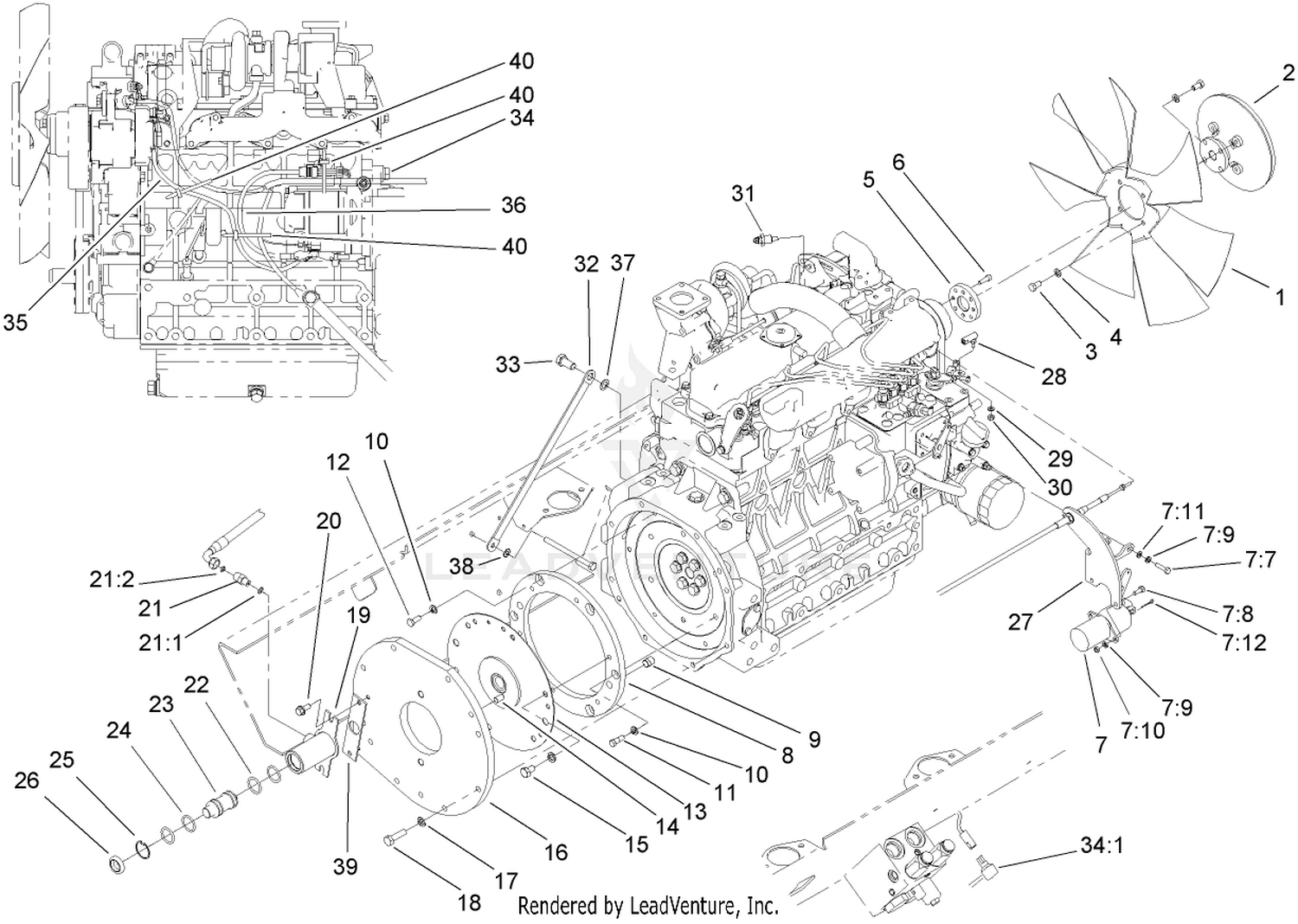 Fan Drive and Flywheel Assembly