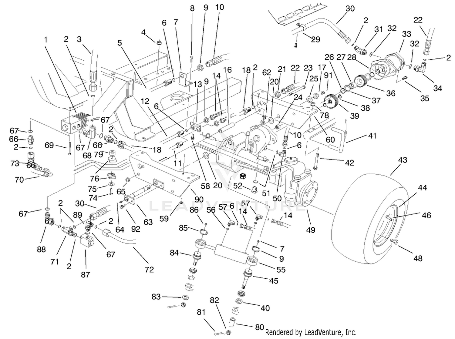Rear Axle Assembly  (Unit Serial No. 60152 and Up)
