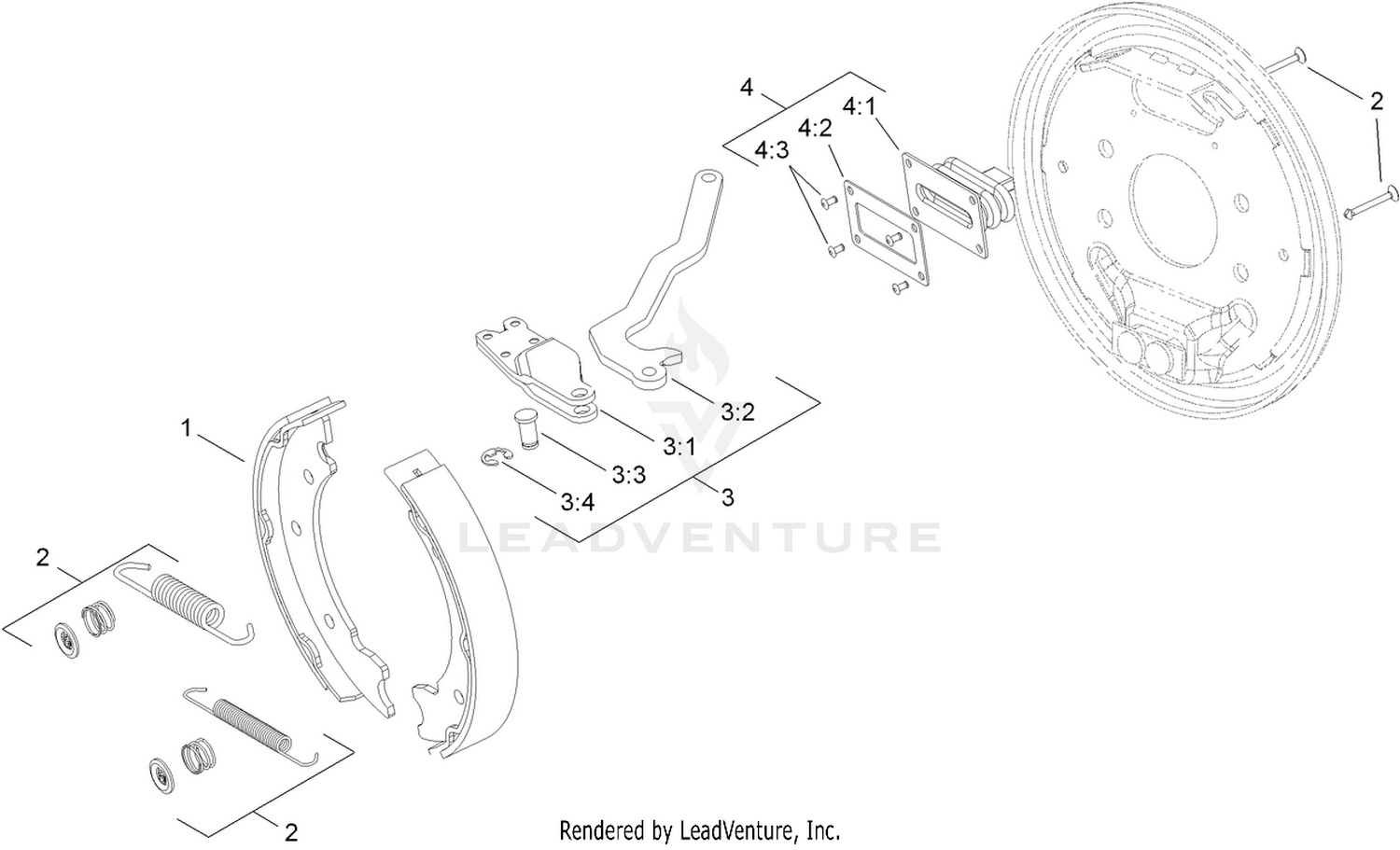 Right Hand Brake Assembly No. 120-0233