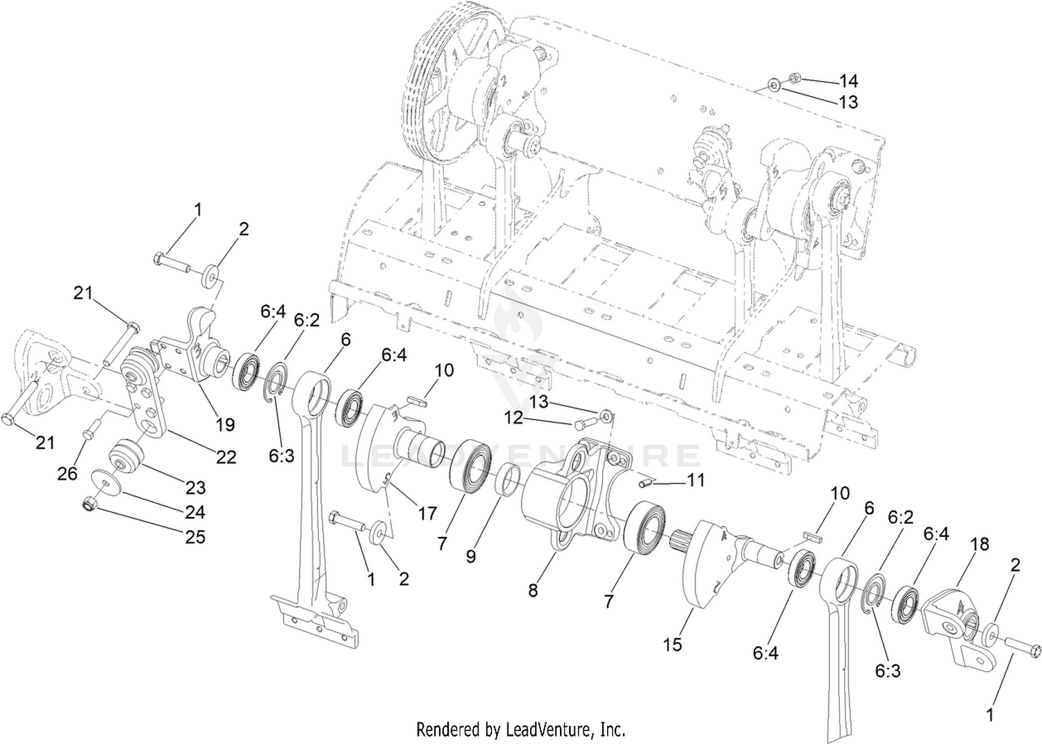 Left Hand No. 3 and No. 4 Crankarm Assembly 2