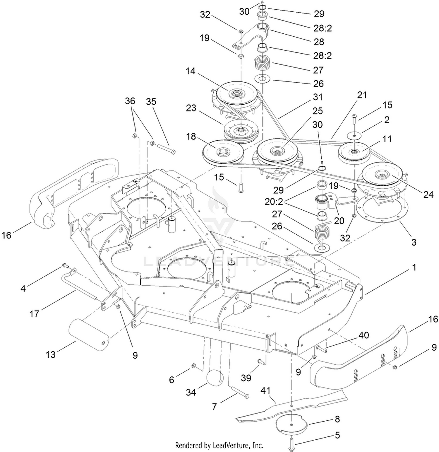 Roller, Belt and Pulley Assembly