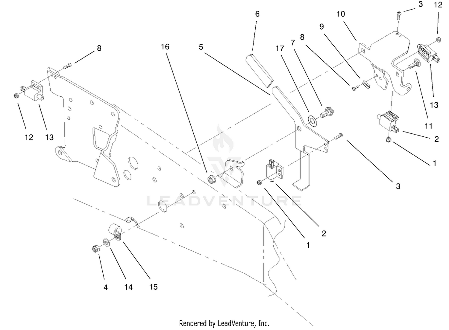 Upper Parking Brake Assembly