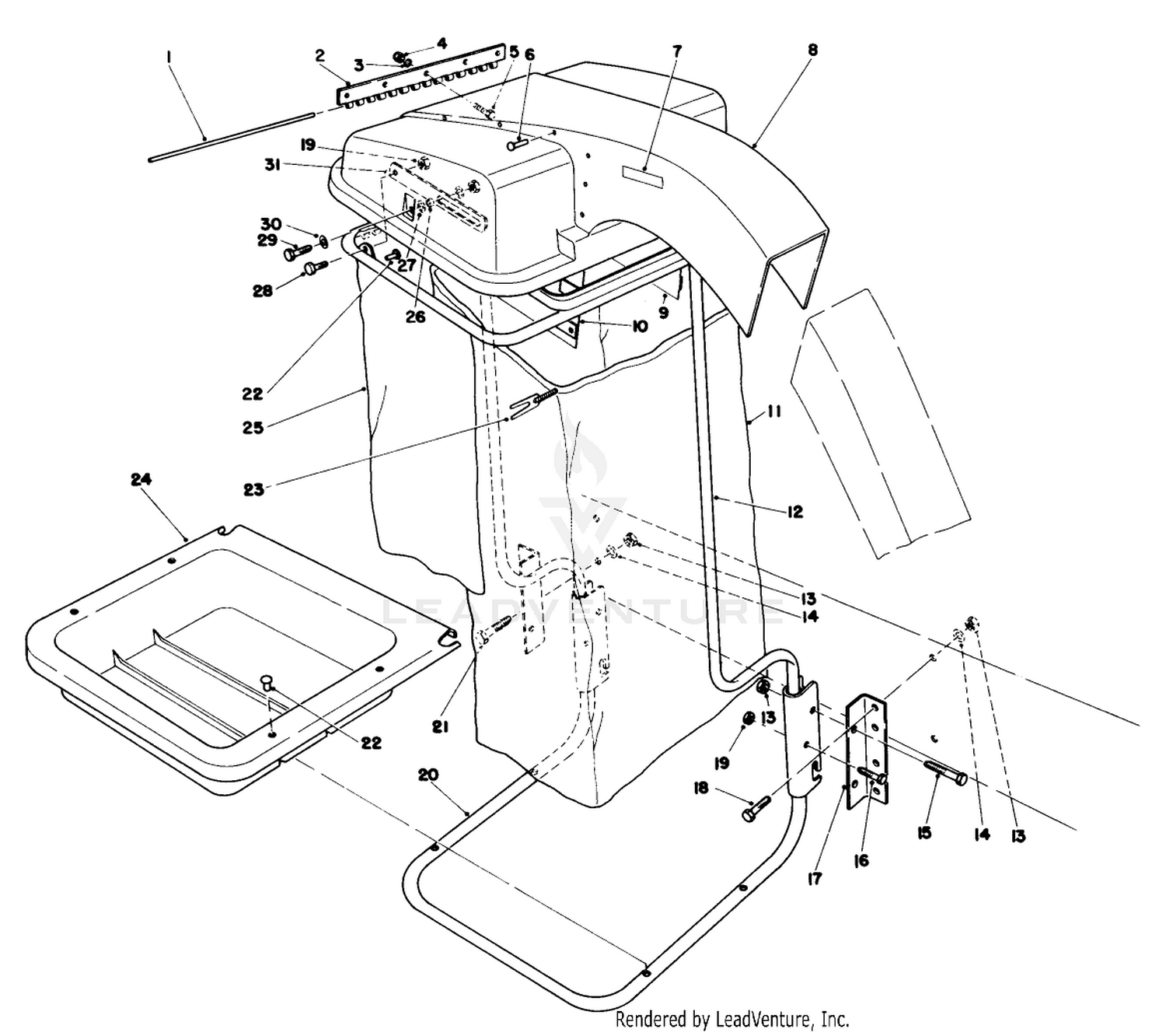 Grass Collection System Model No. 30557 (continued) (for Cutting Unit Model 30555) 2