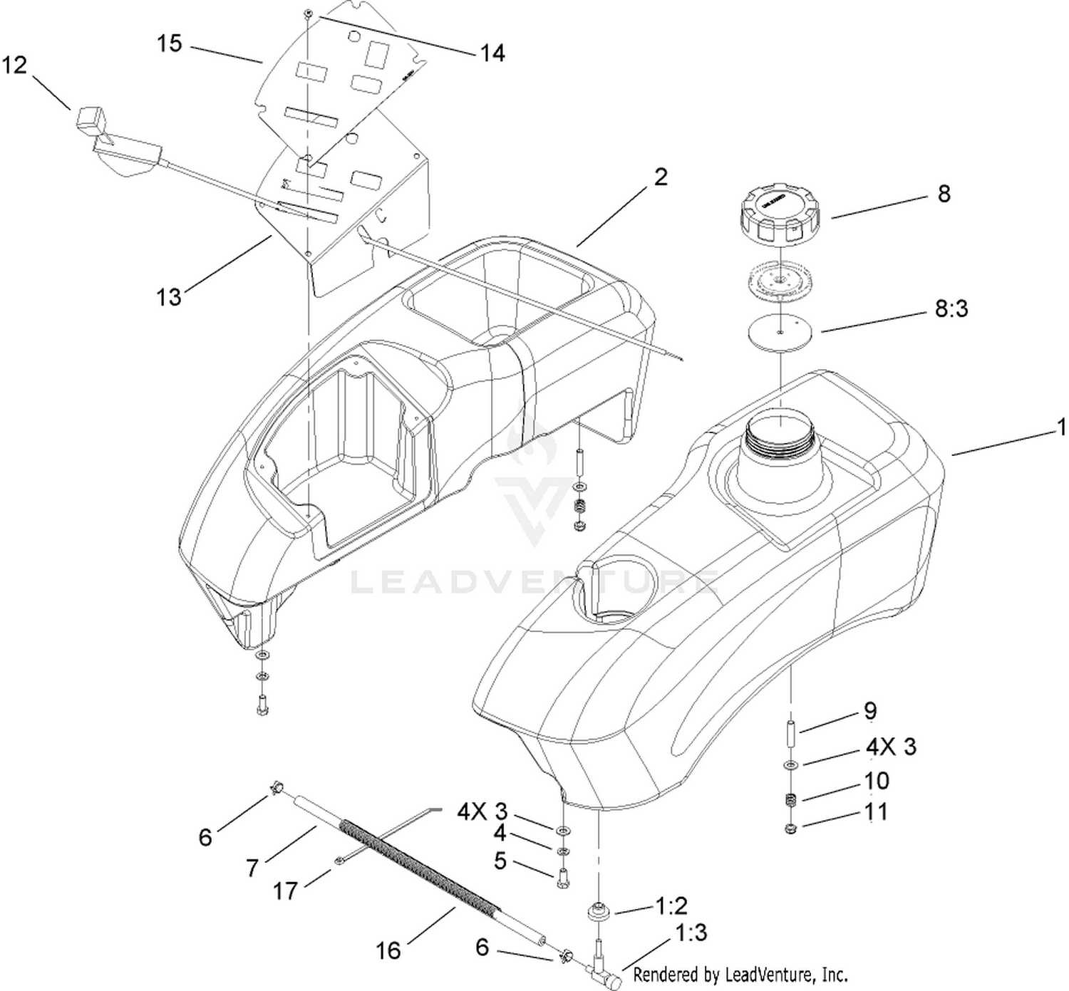 Fuel Tank and Control Pod Assembly