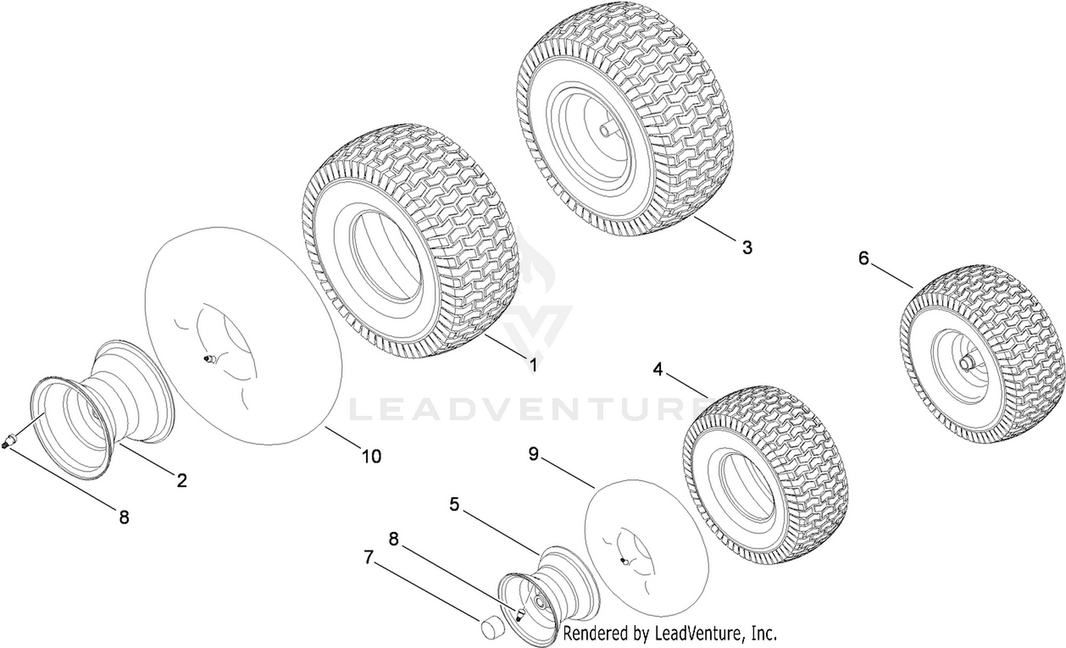 Front and Rear Wheel Assembly