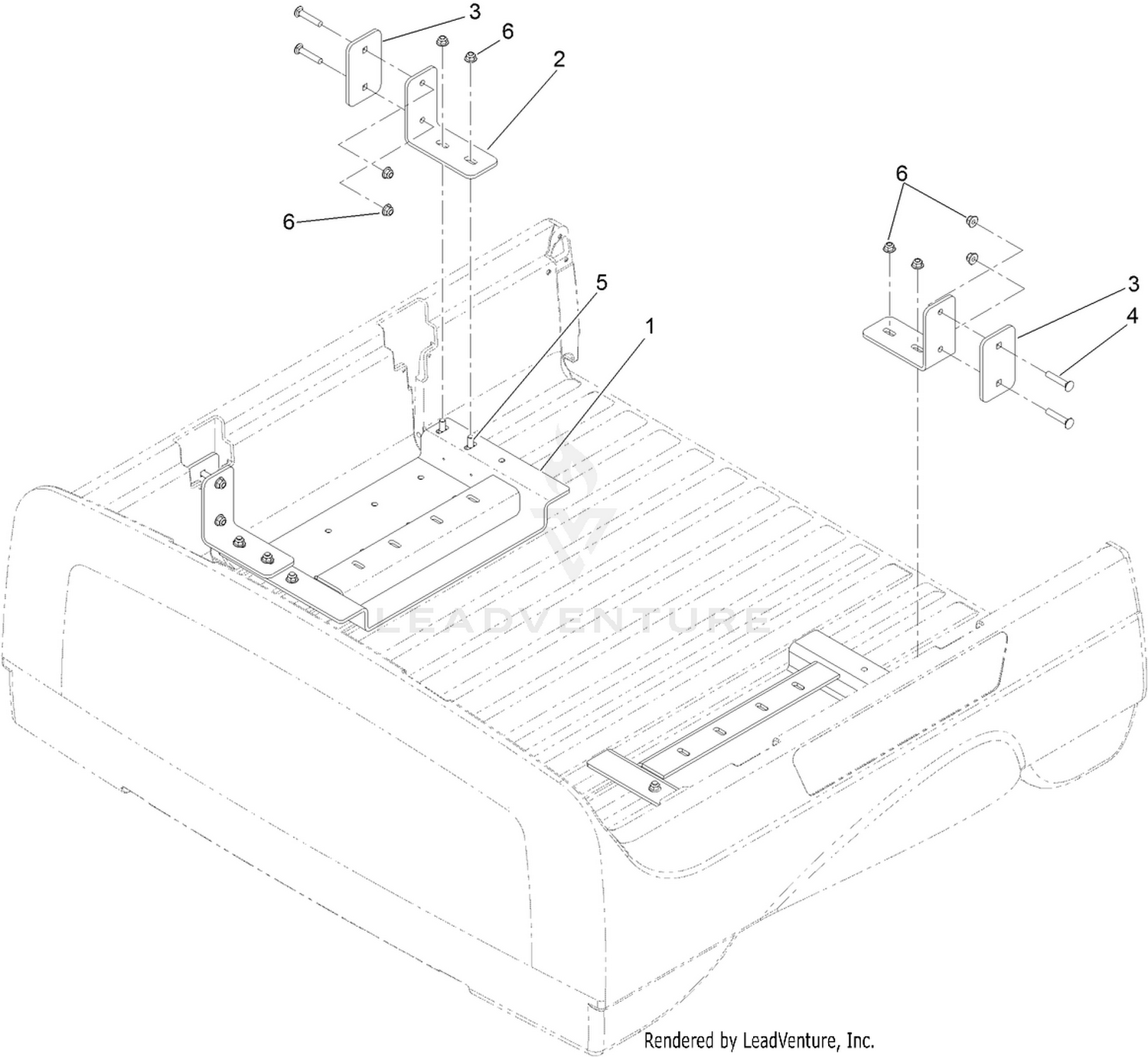 Bed Mount Assembly A