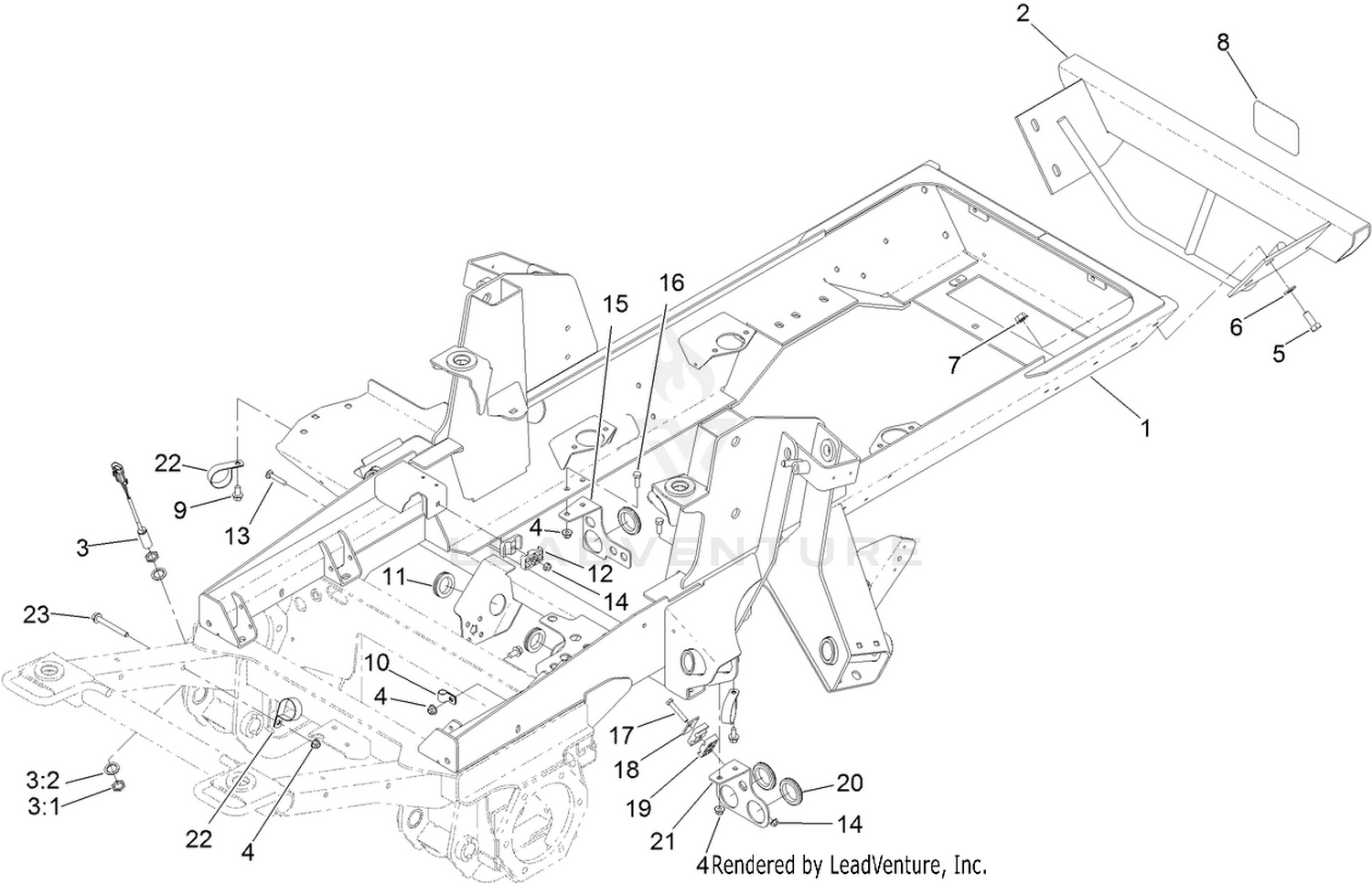 Frame, Bumper and Proximity Sensor Assembly