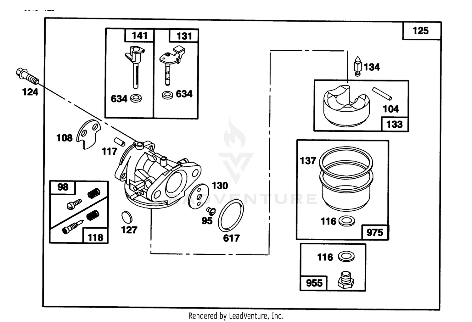 Engine Briggs  Stratton Model 122702-0182-01 4