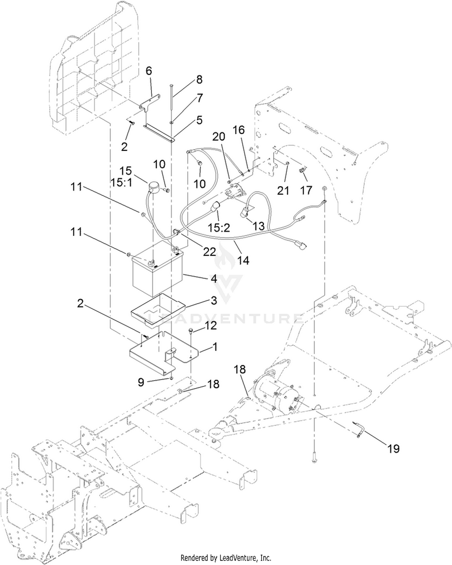 Battery and Cable Assembly