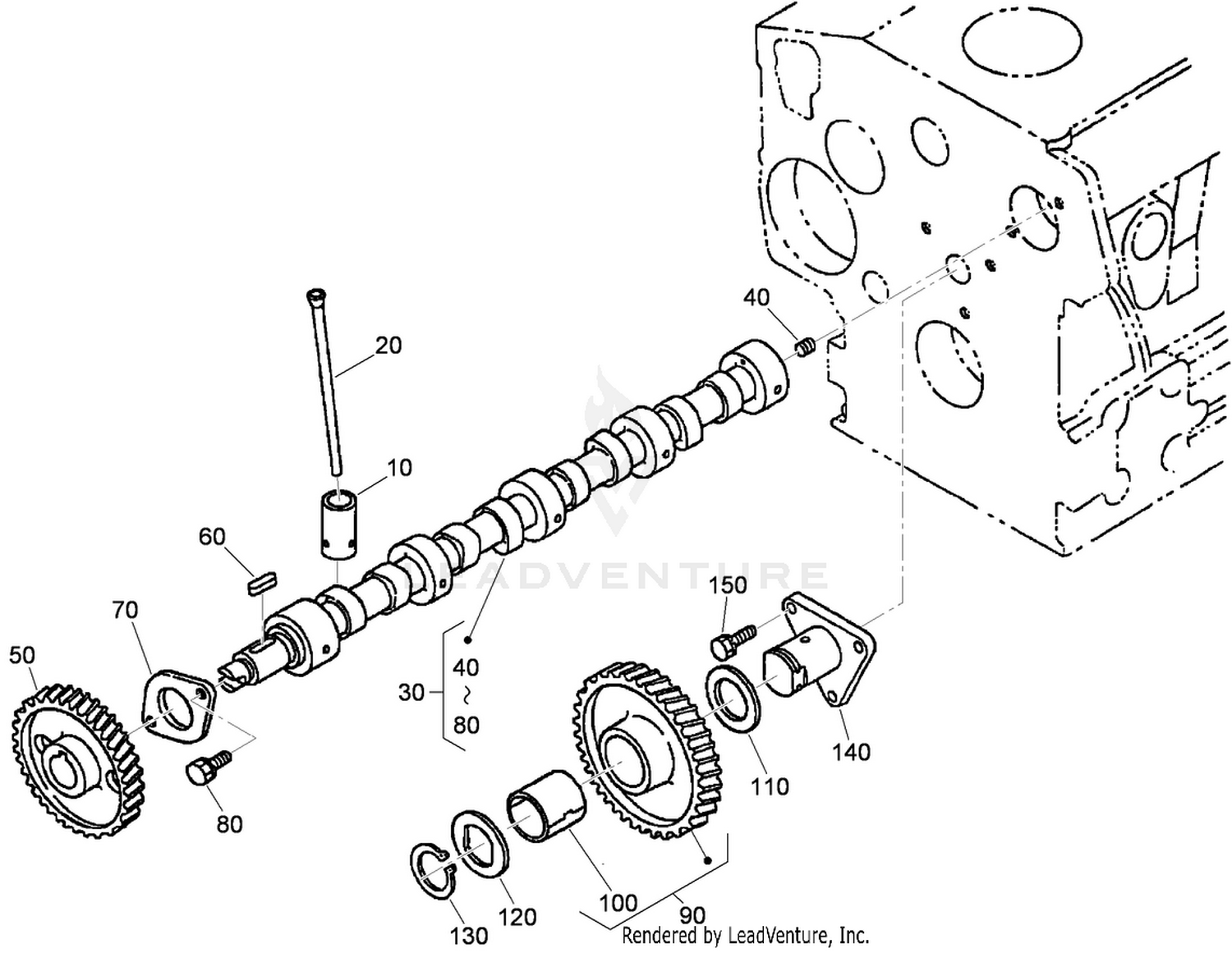 Cam Shaft and Idle Gear Shaft Assembly