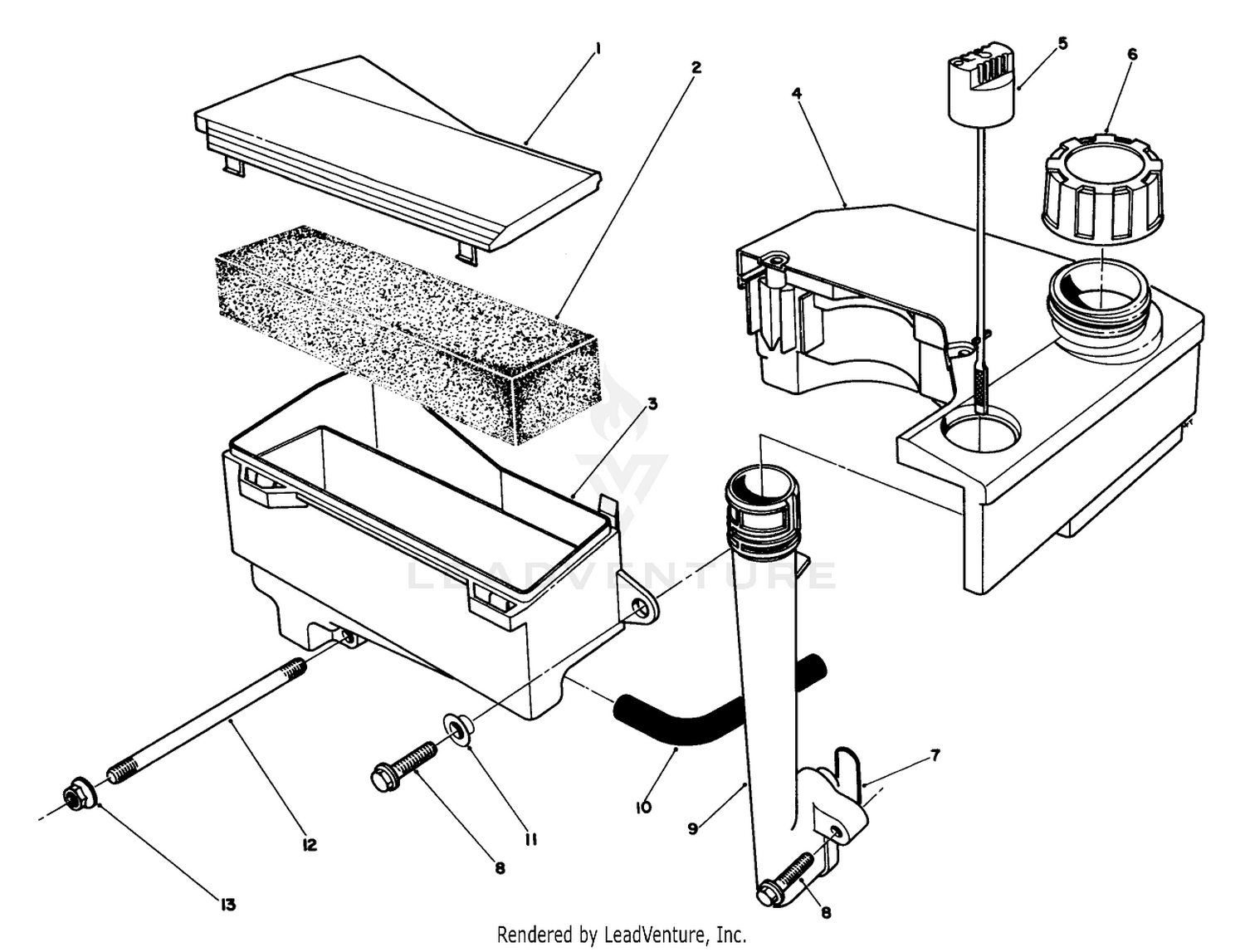 Air Cleaner  Fuel Tank Assembly (engine No. Vmm1-3)