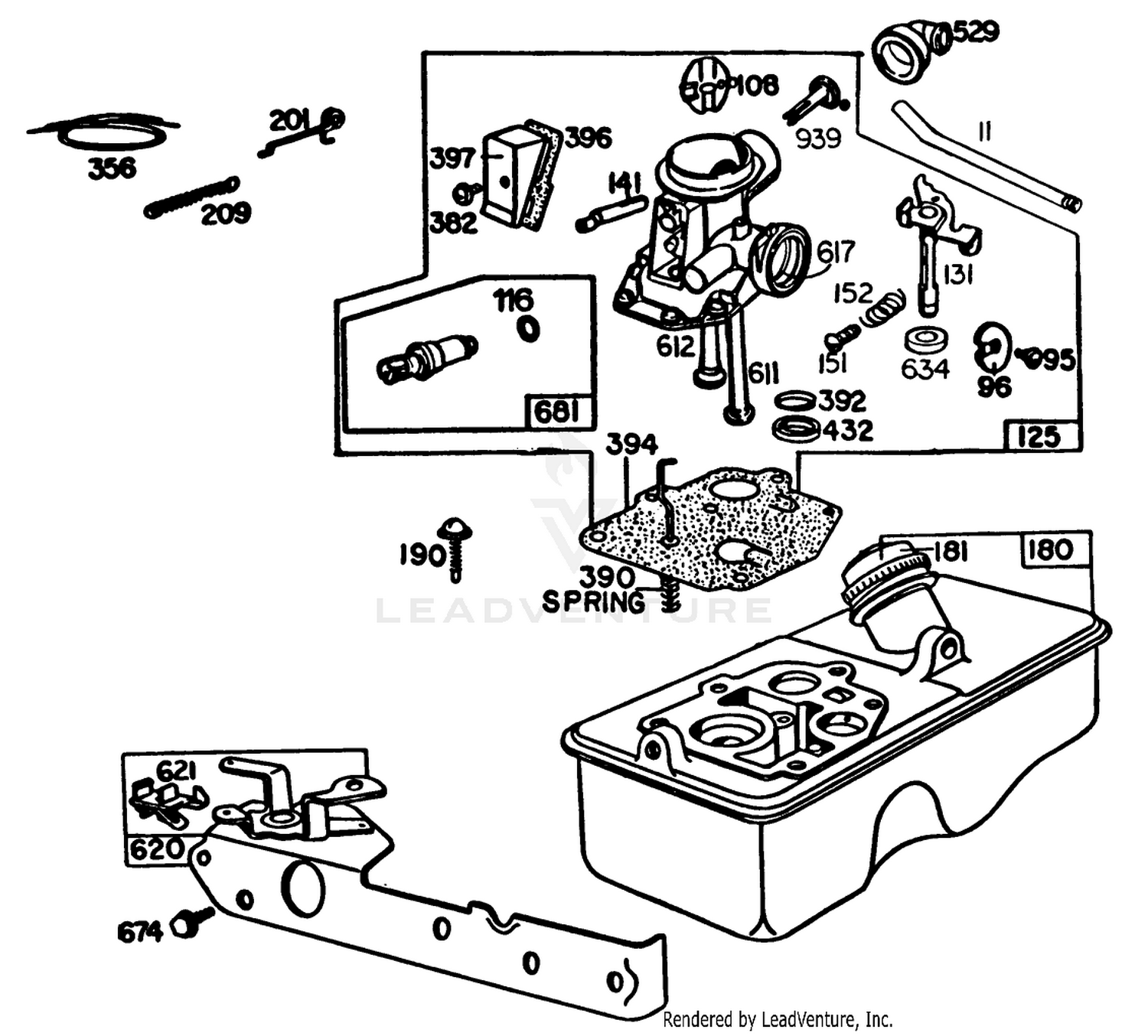 Engine Briggs  Stratton Model No. 110908-120401
