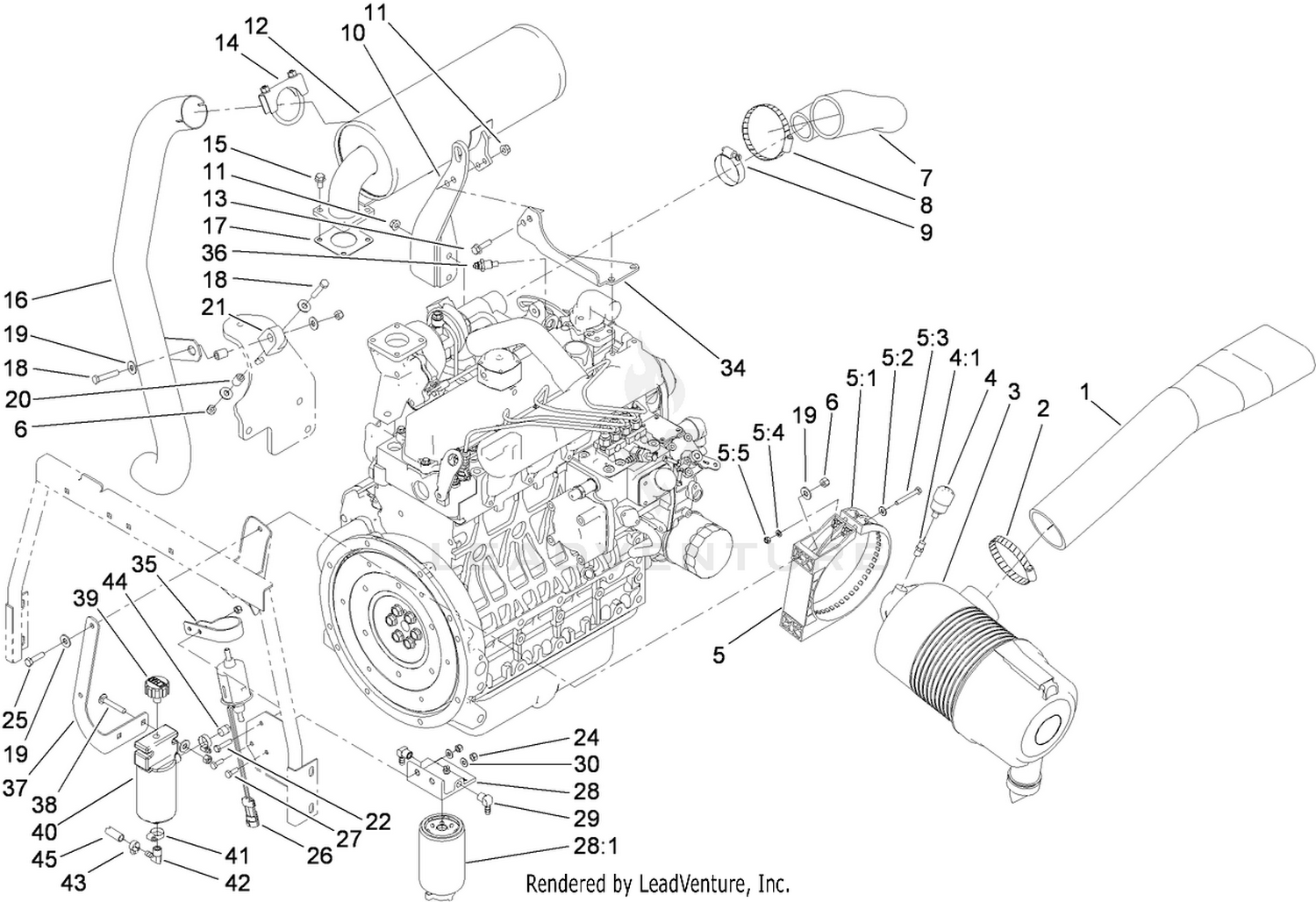 Air Cleaner and Muffler Assembly