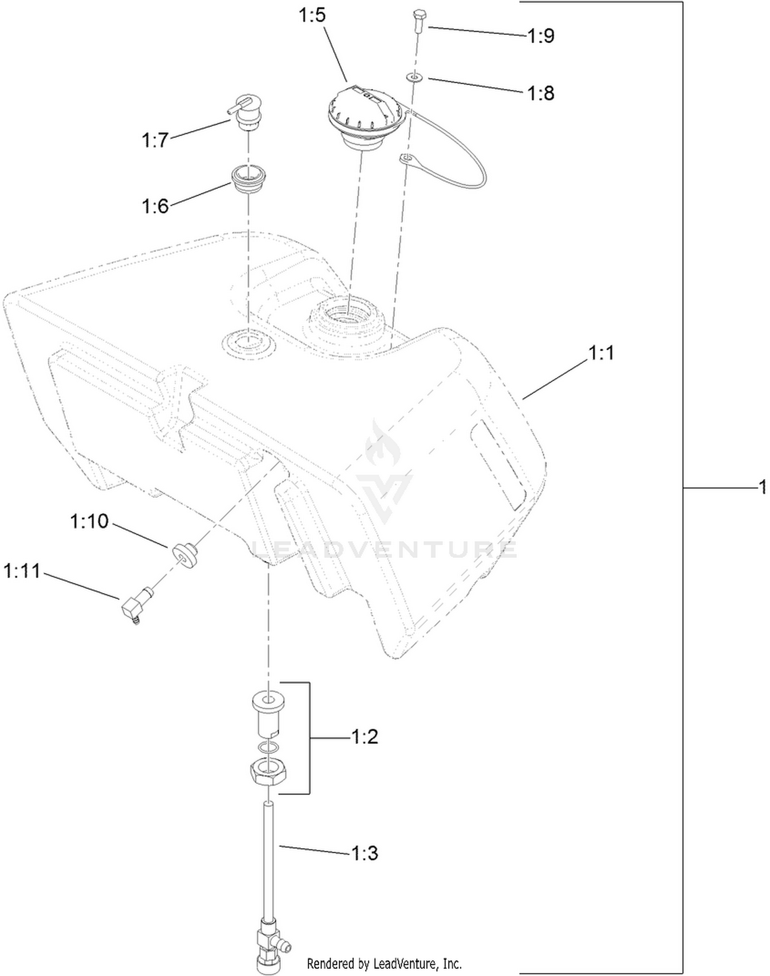Fuel Tank Assembly No. 121-9521
