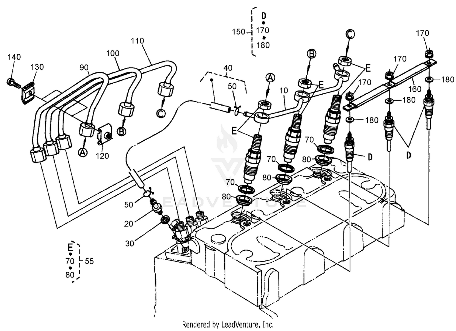 Nozzle Holder and Glow Plug Assembly