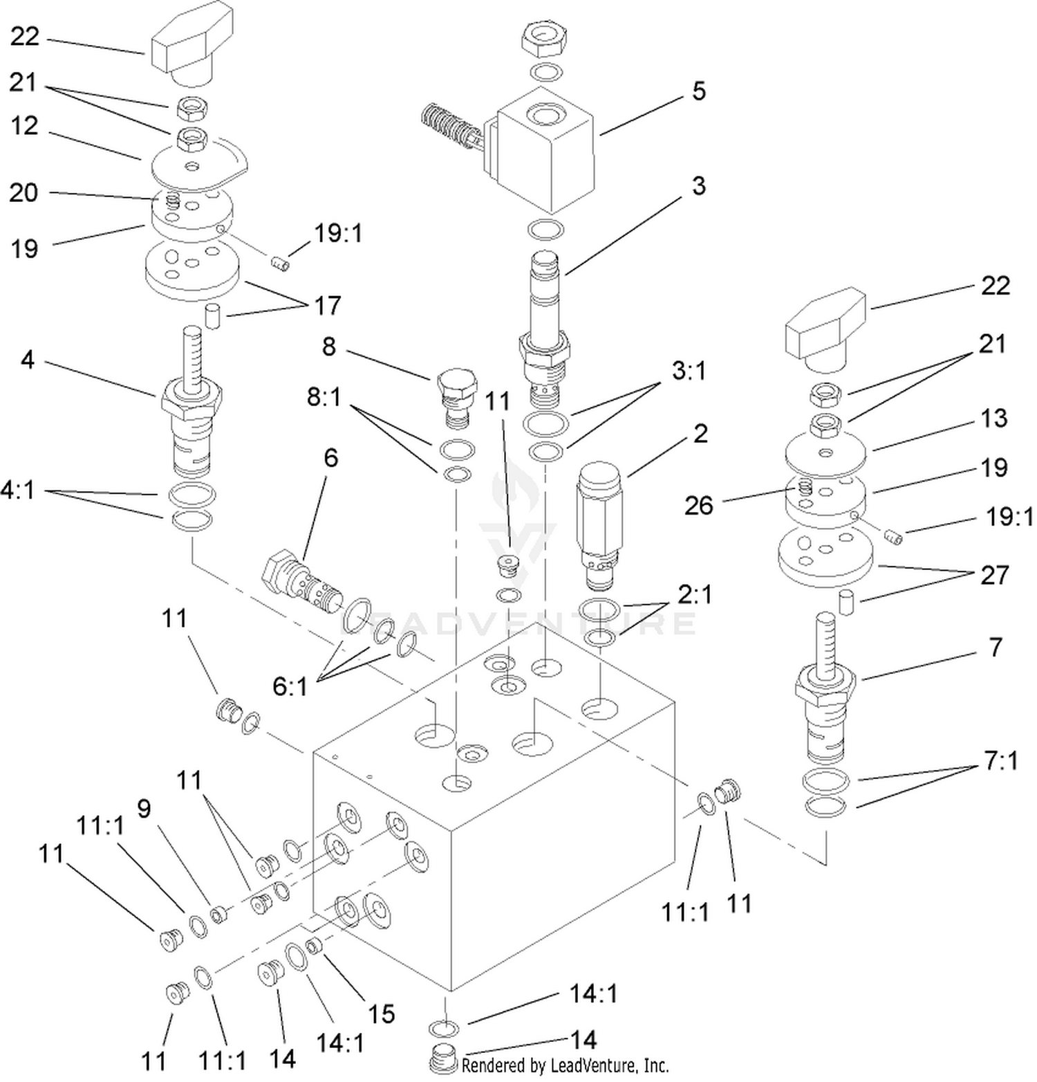Hydraulic Manifold Assembly No. 104-4841