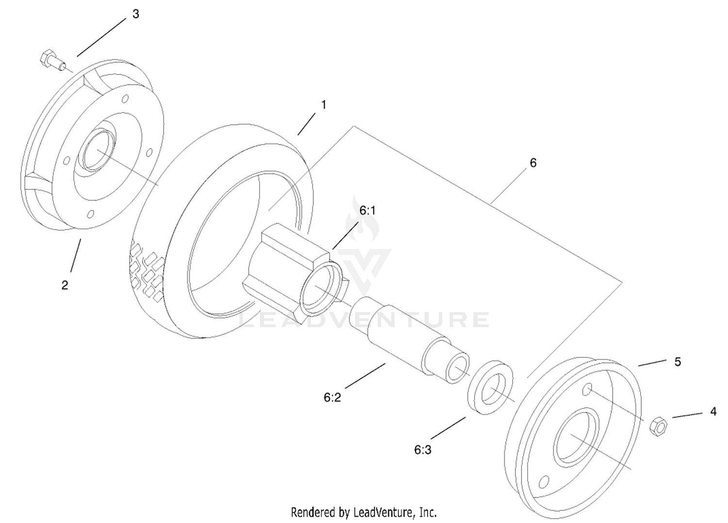Rear Wheel  Tire Assembly