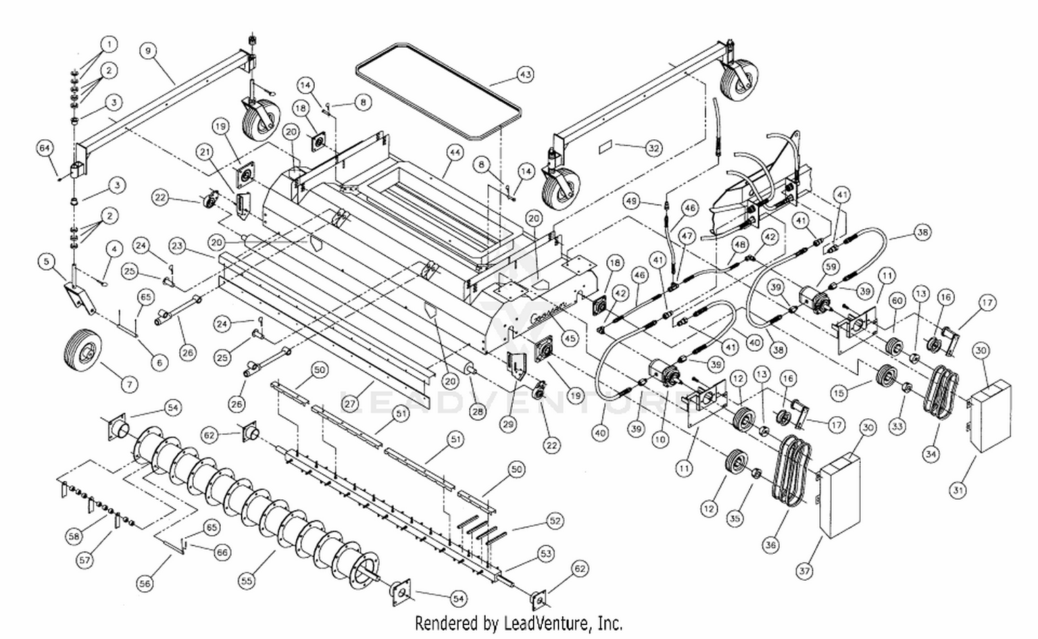 RAKE AND FINGER WIDE FLAIL DECK-DVV20000RFW