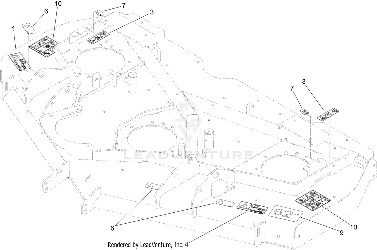Deck Decal Assembly No. 108-9907