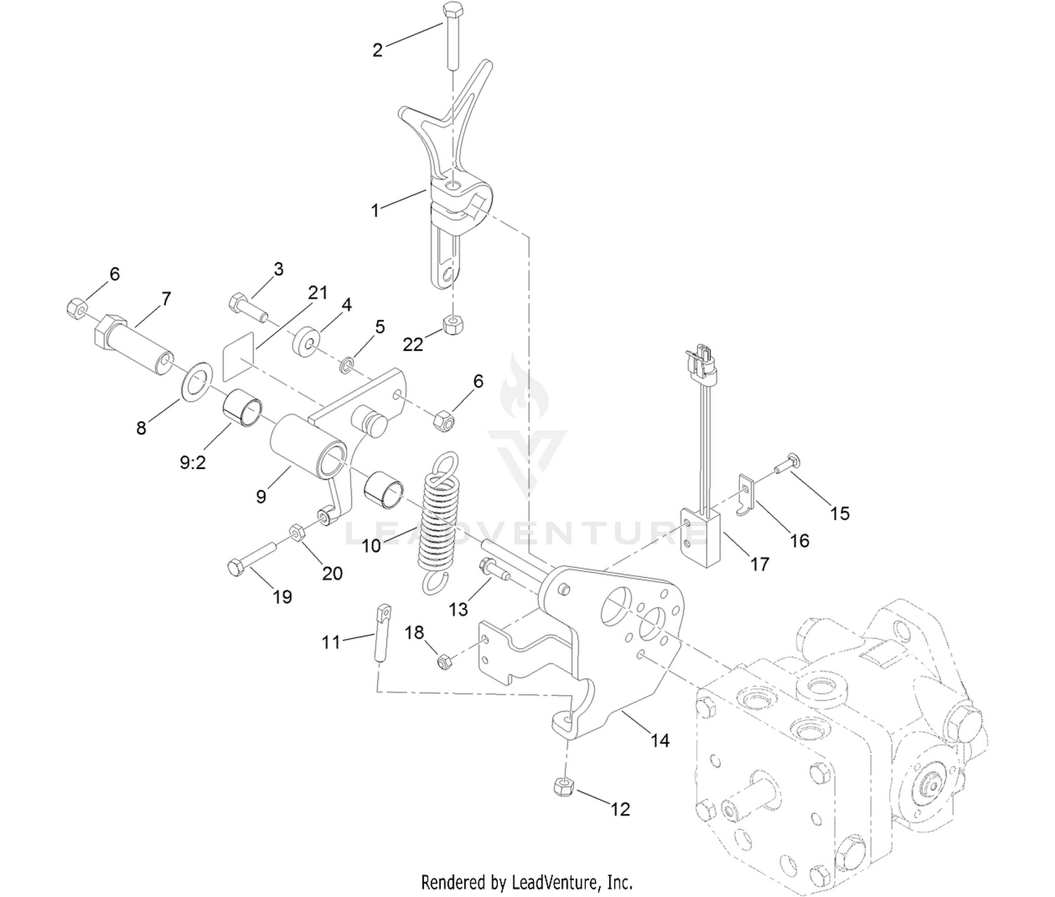Pump Control Lever Assembly